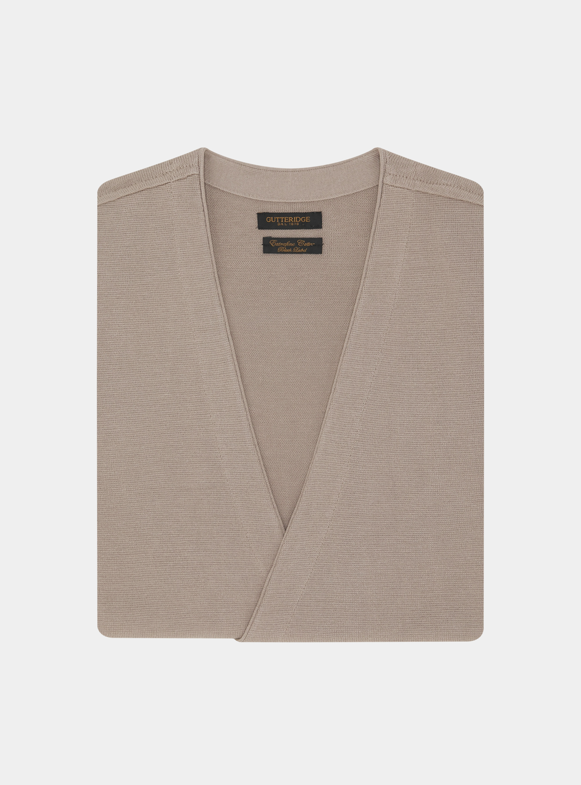 Gilet doppiopetto in maglia di cotone, SABBIA