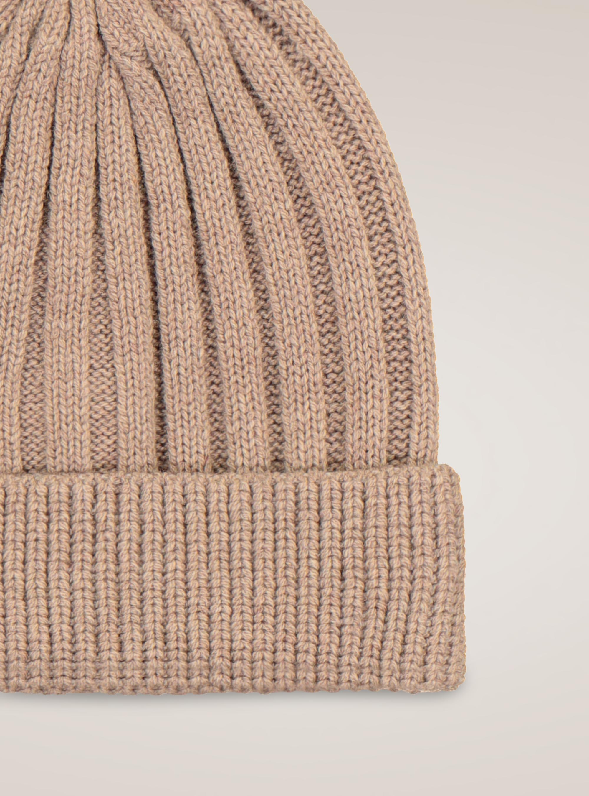 WOOL AND CASHMERE HAT, SAND