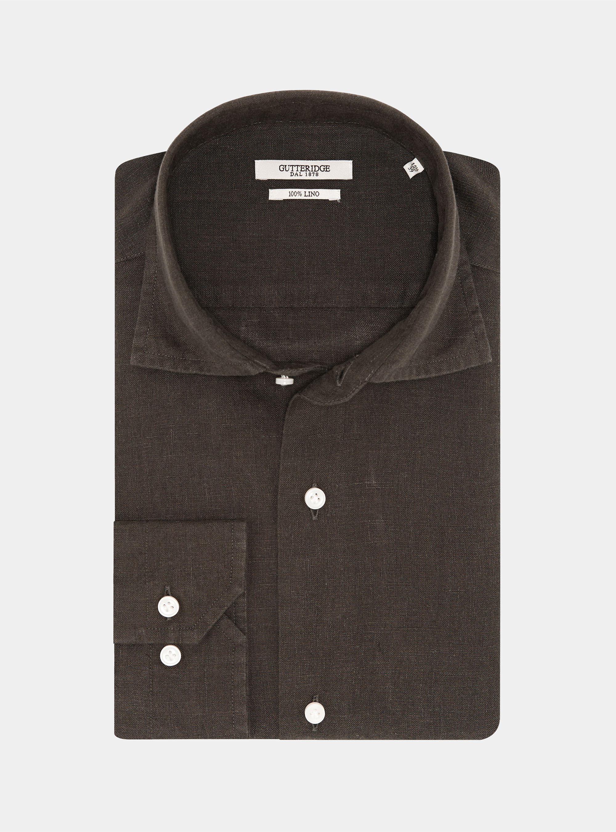 Pure linen shirt, BROWN