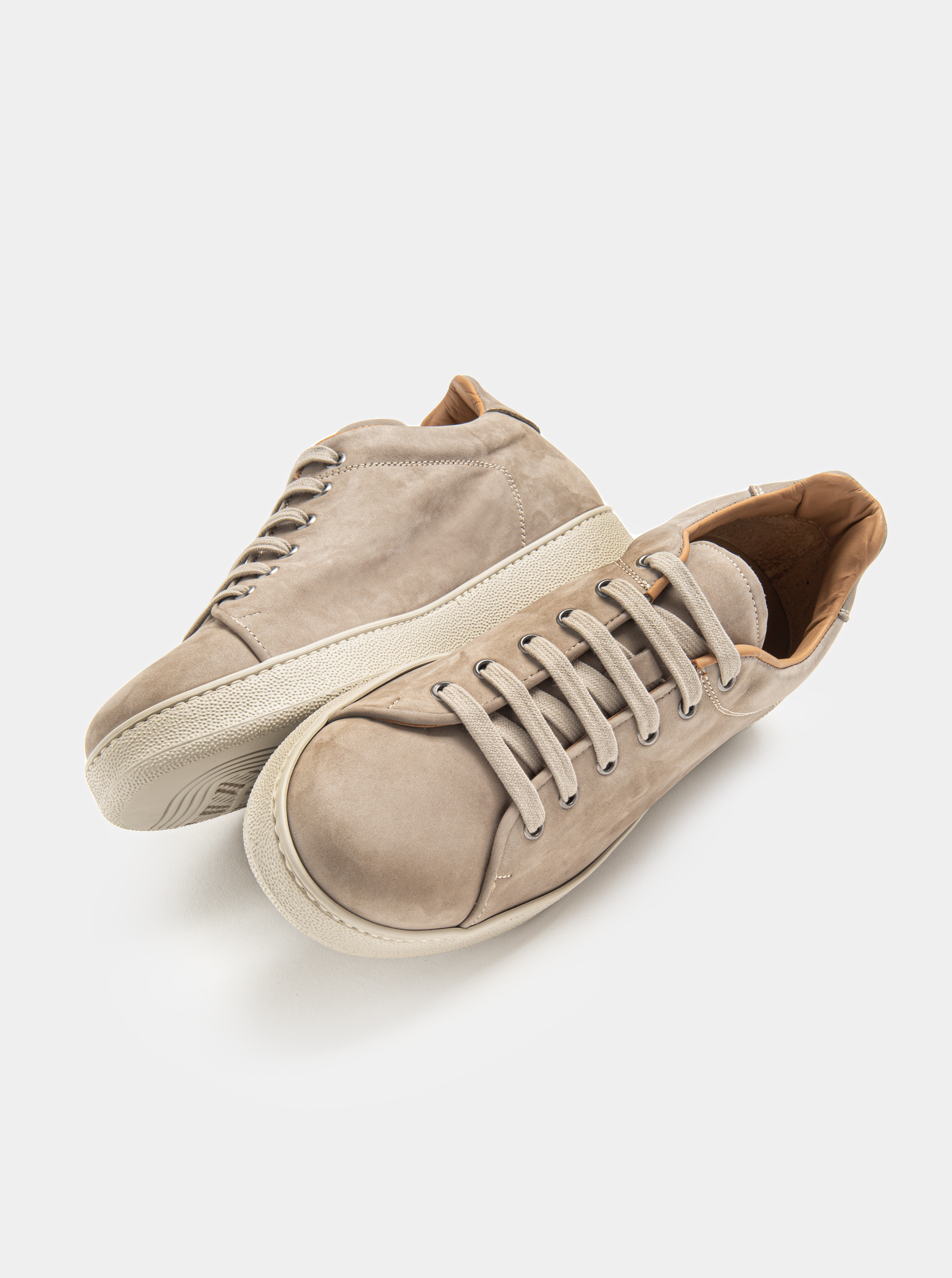 Sneakers in suede, ECRU