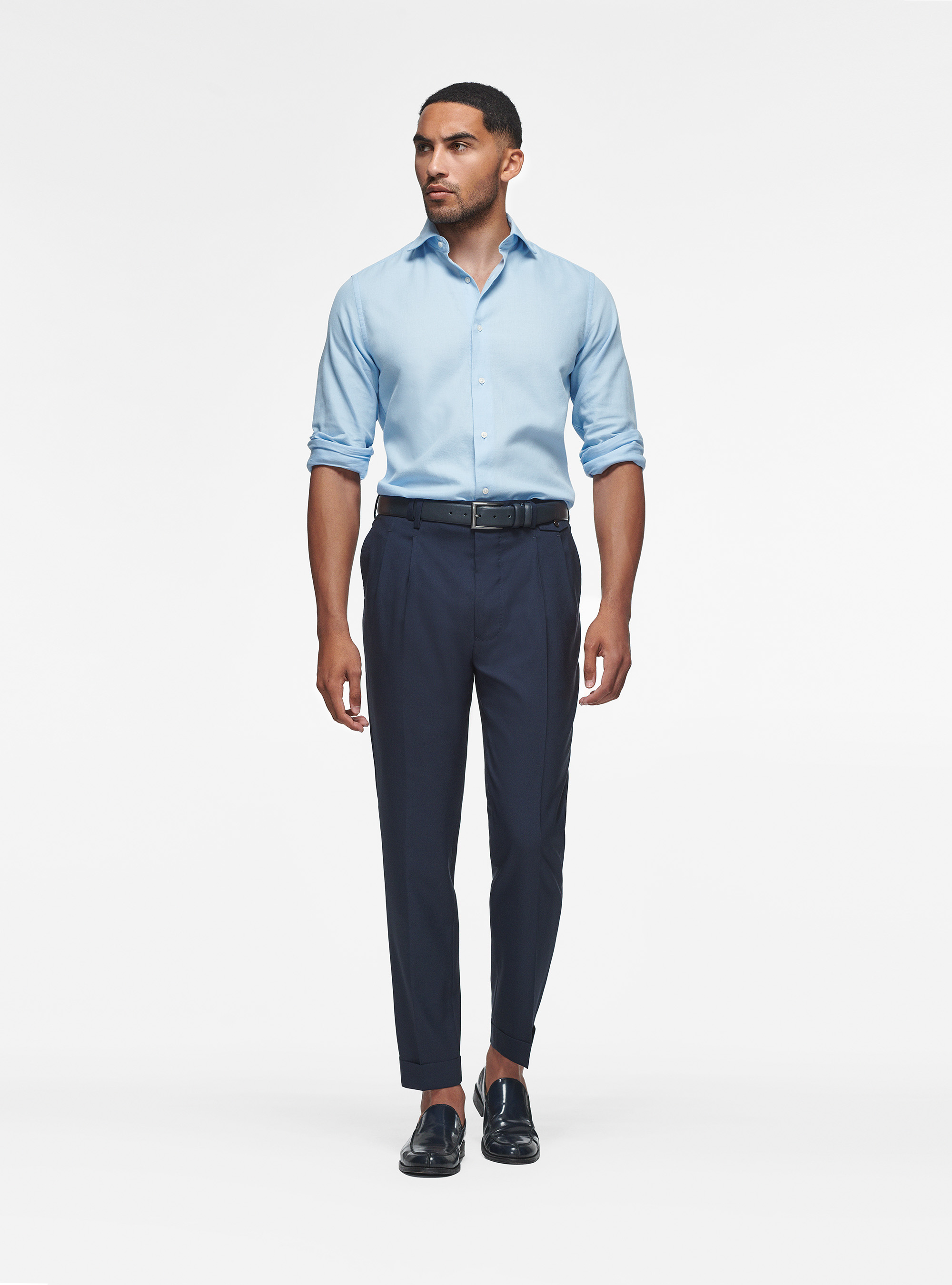 Cotton gauze shirt, LIGHT BLUE