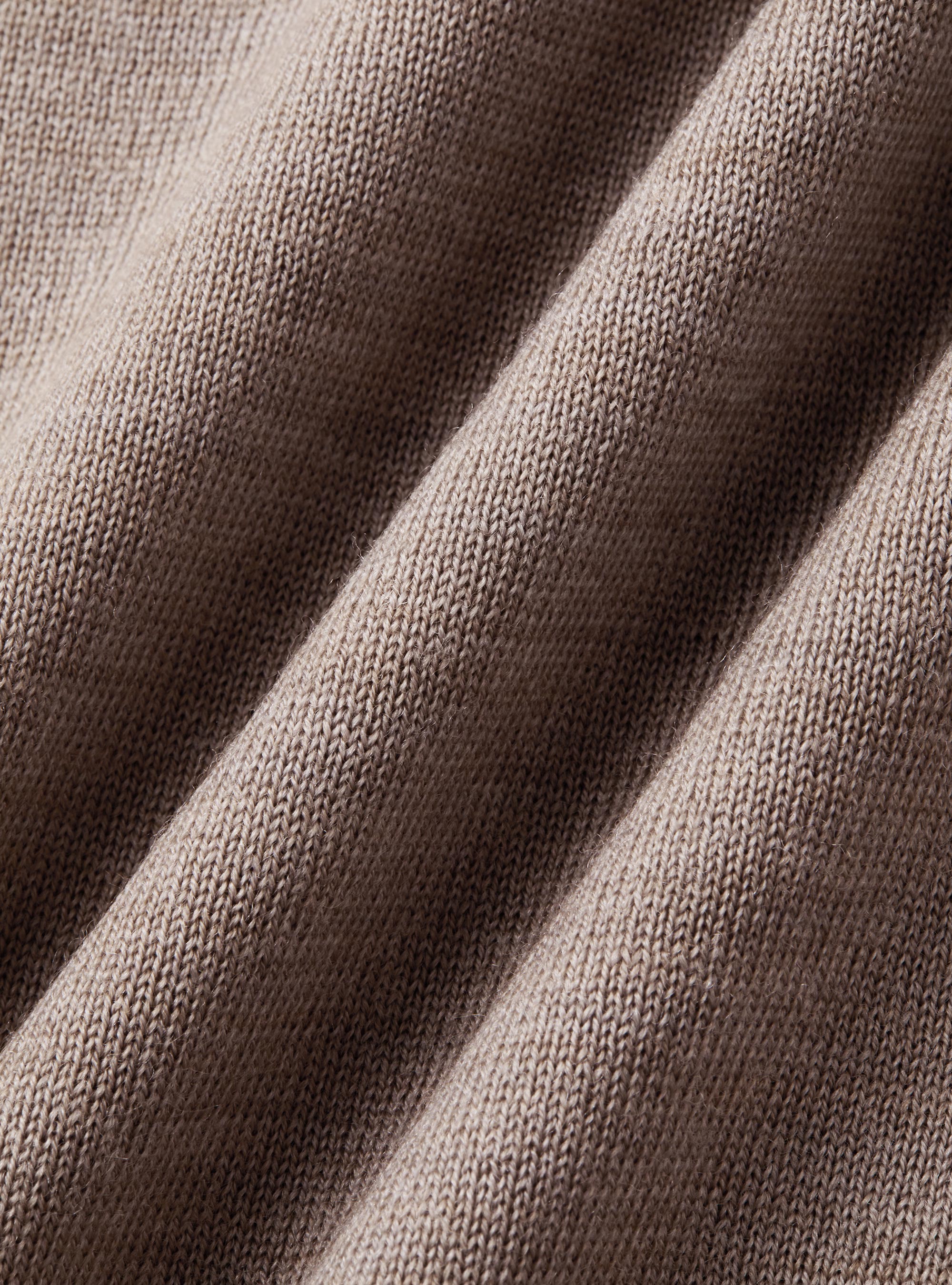 Cardigan in maglia con bottoni in lana merino extrafine, FANGO