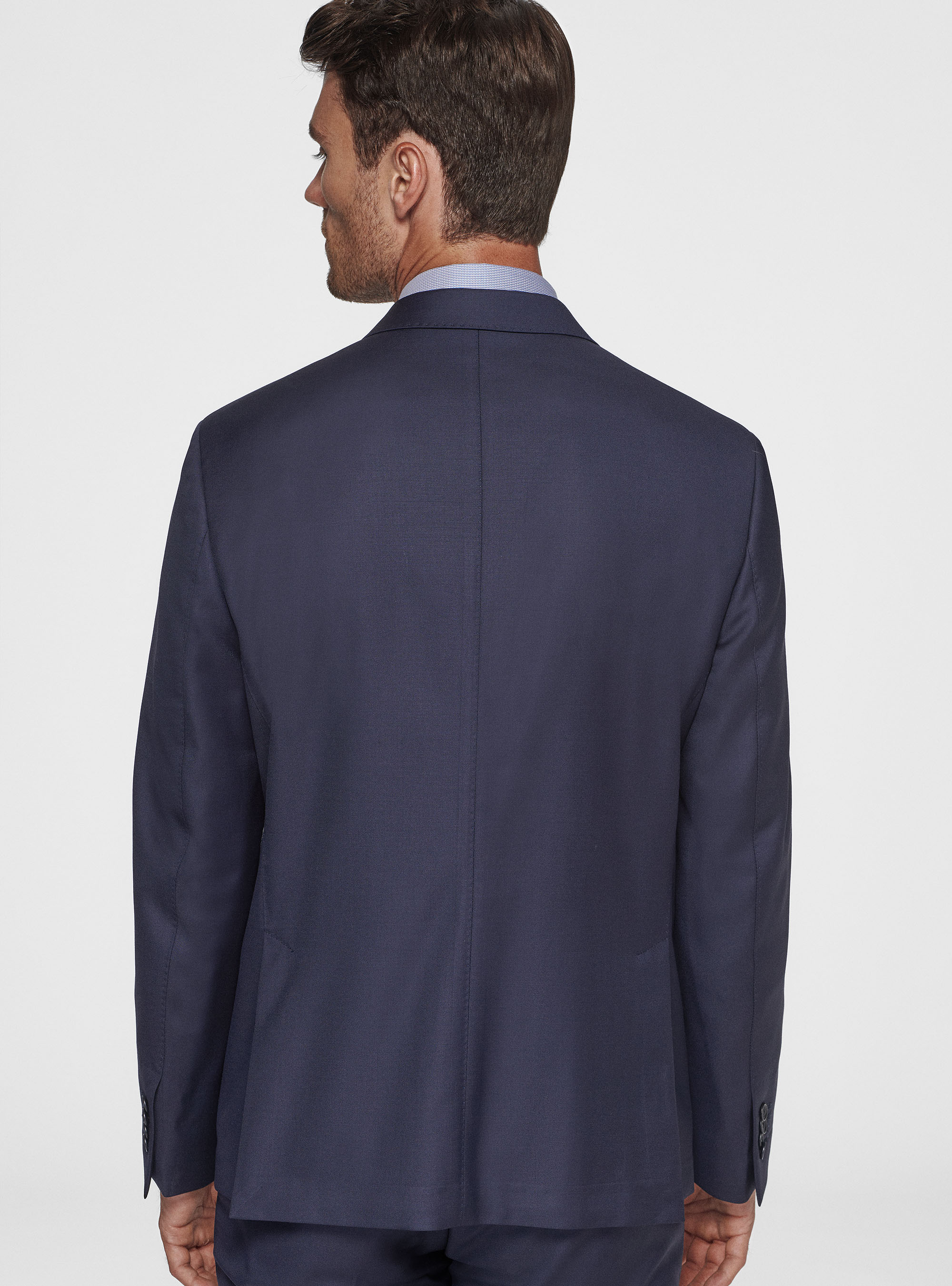 Americana Drop 4 de pura lana Vitale Barberis Canonico, AZUL MARINO