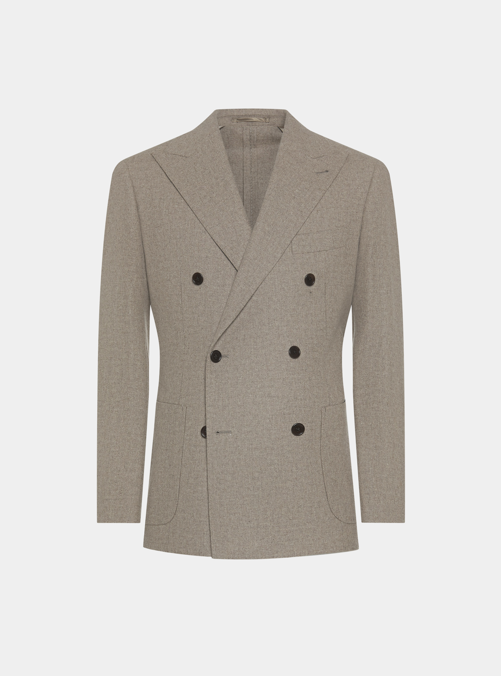 Giacca doppiopetto in flanella Duemilagori, SABBIA