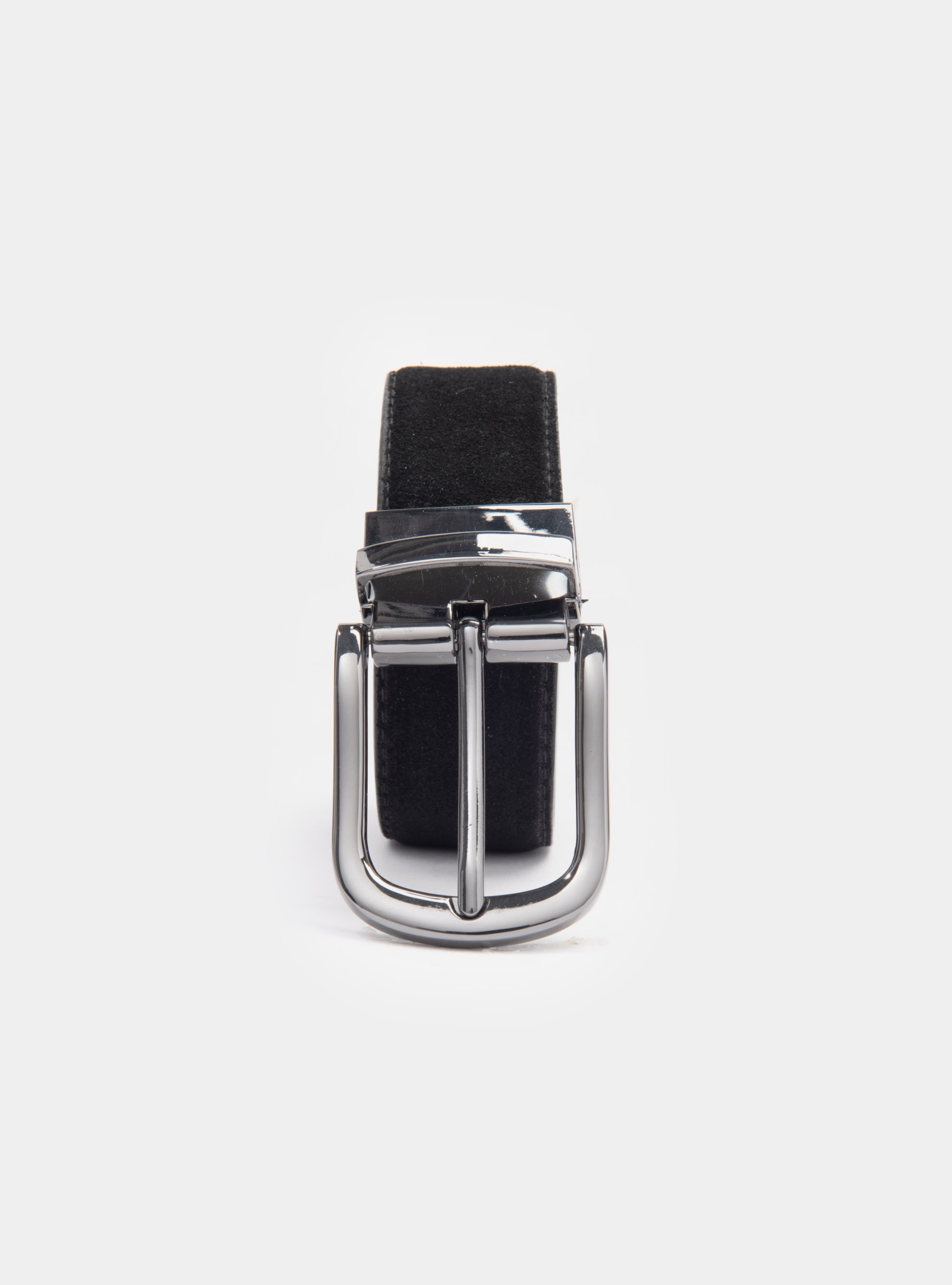 Cintura double face in suede, NERO