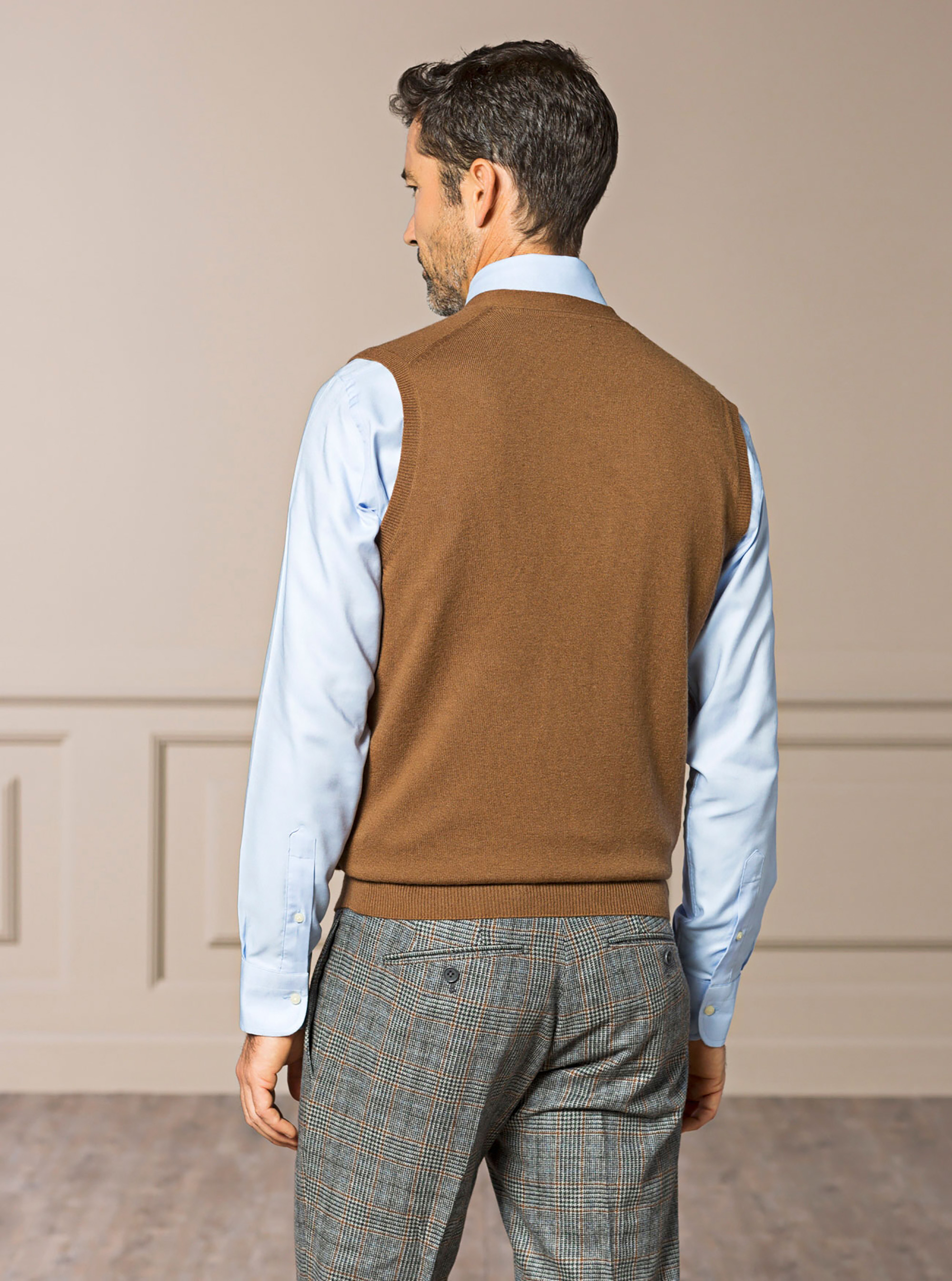 Gilet bottoni, TABACCO