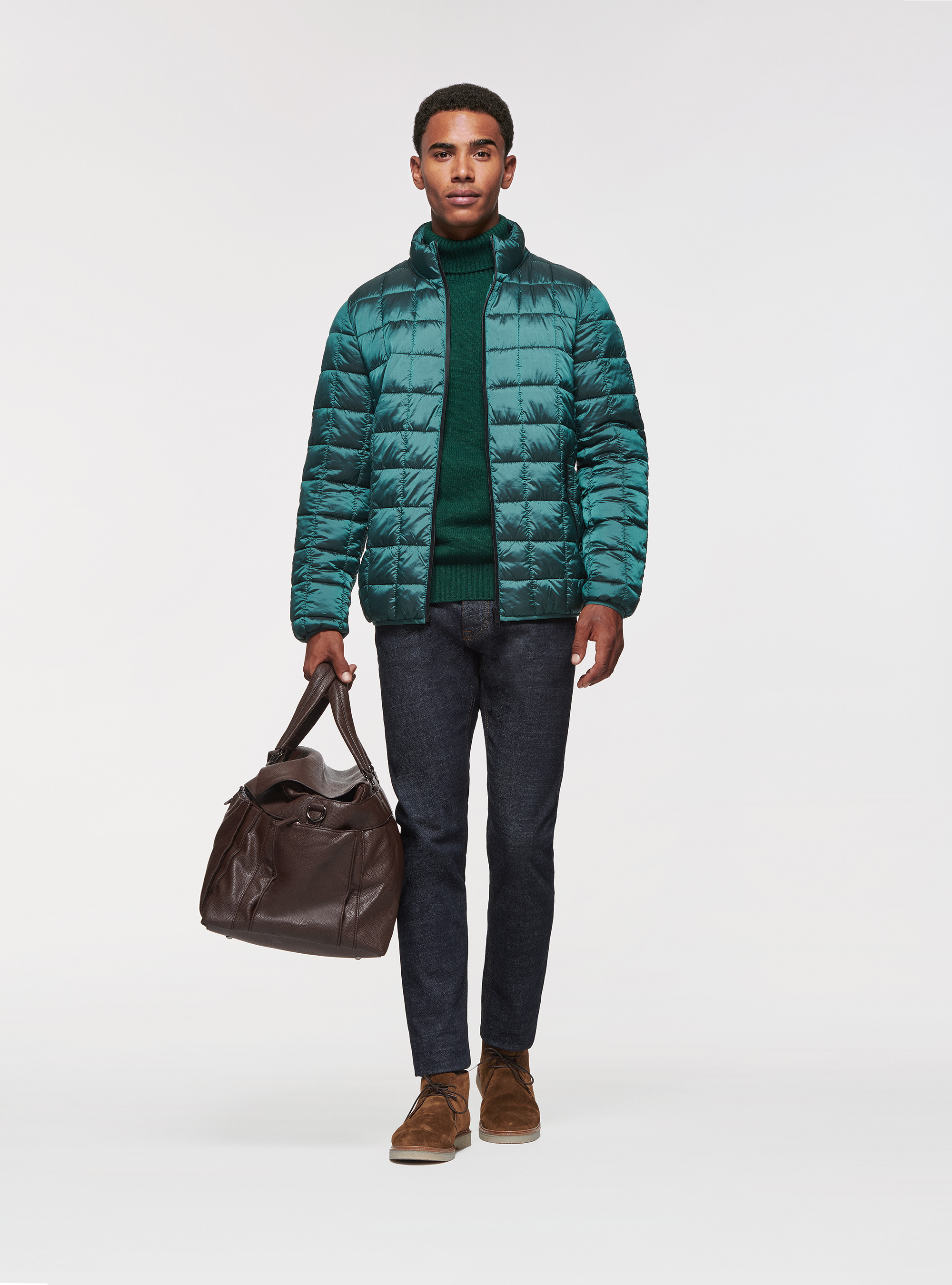 Bomber con imbottitura riciclata, VERDE