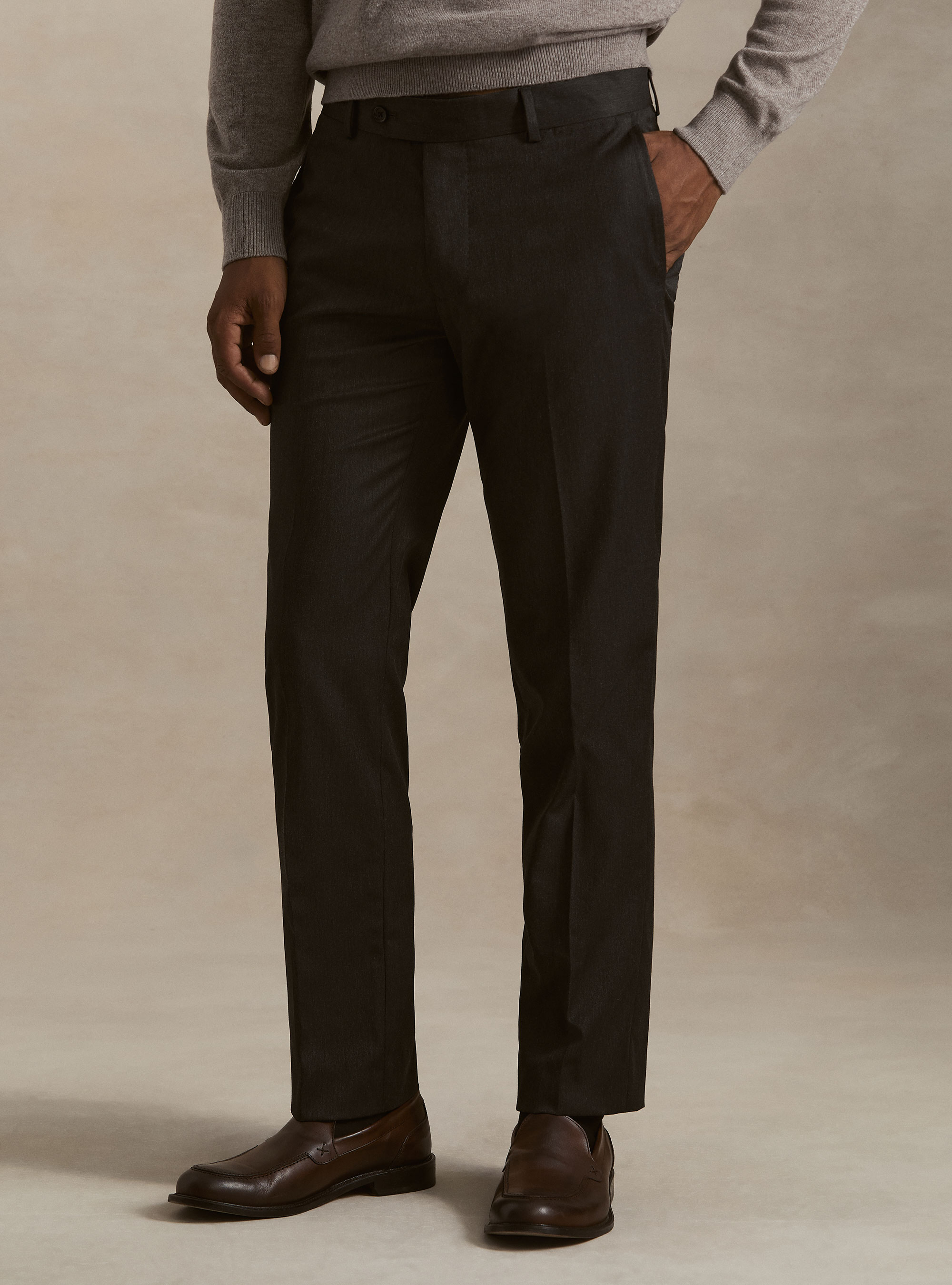 Slim fit classic suit trousers, ASPHALT GREY