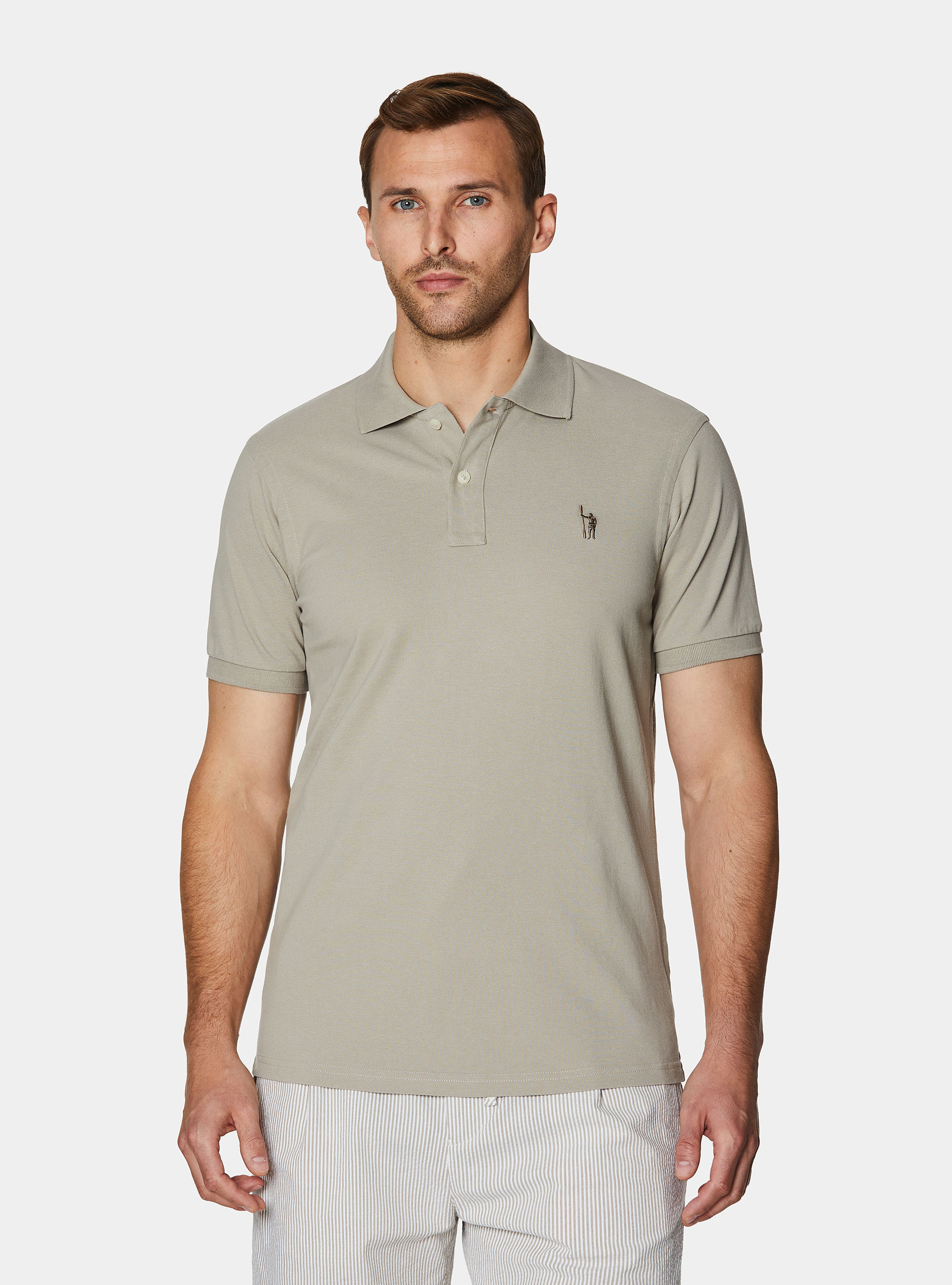 Classic piqu&eacute; polo shirt, SAND