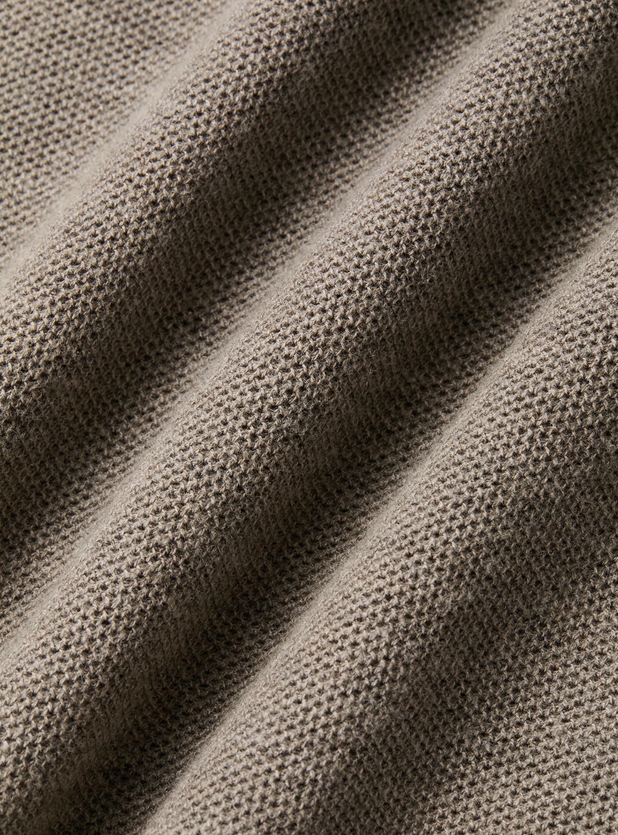 Trikot mit Rundhalsausschnitt aus Baumwolle und Kaschmir mit Wabenmuster, FANGO 0569C