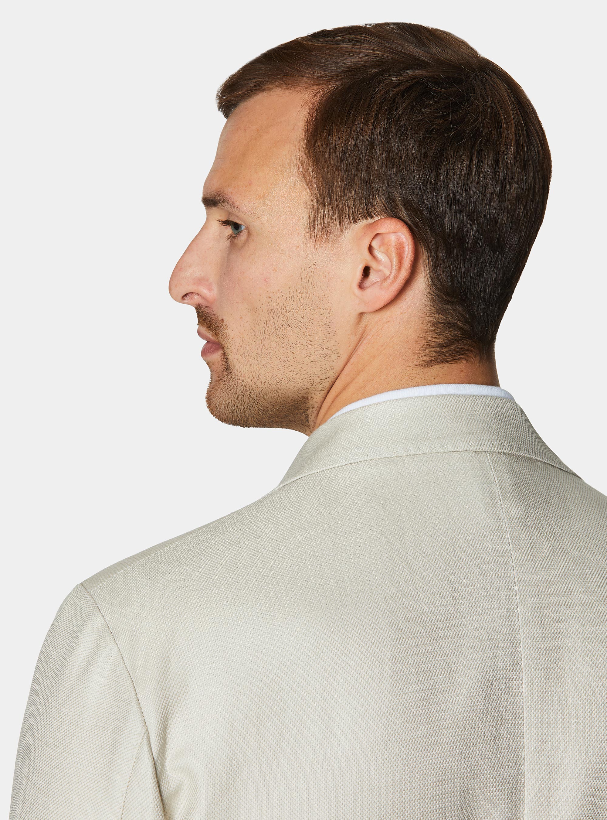 Giacca in cotone e lino, ECRU