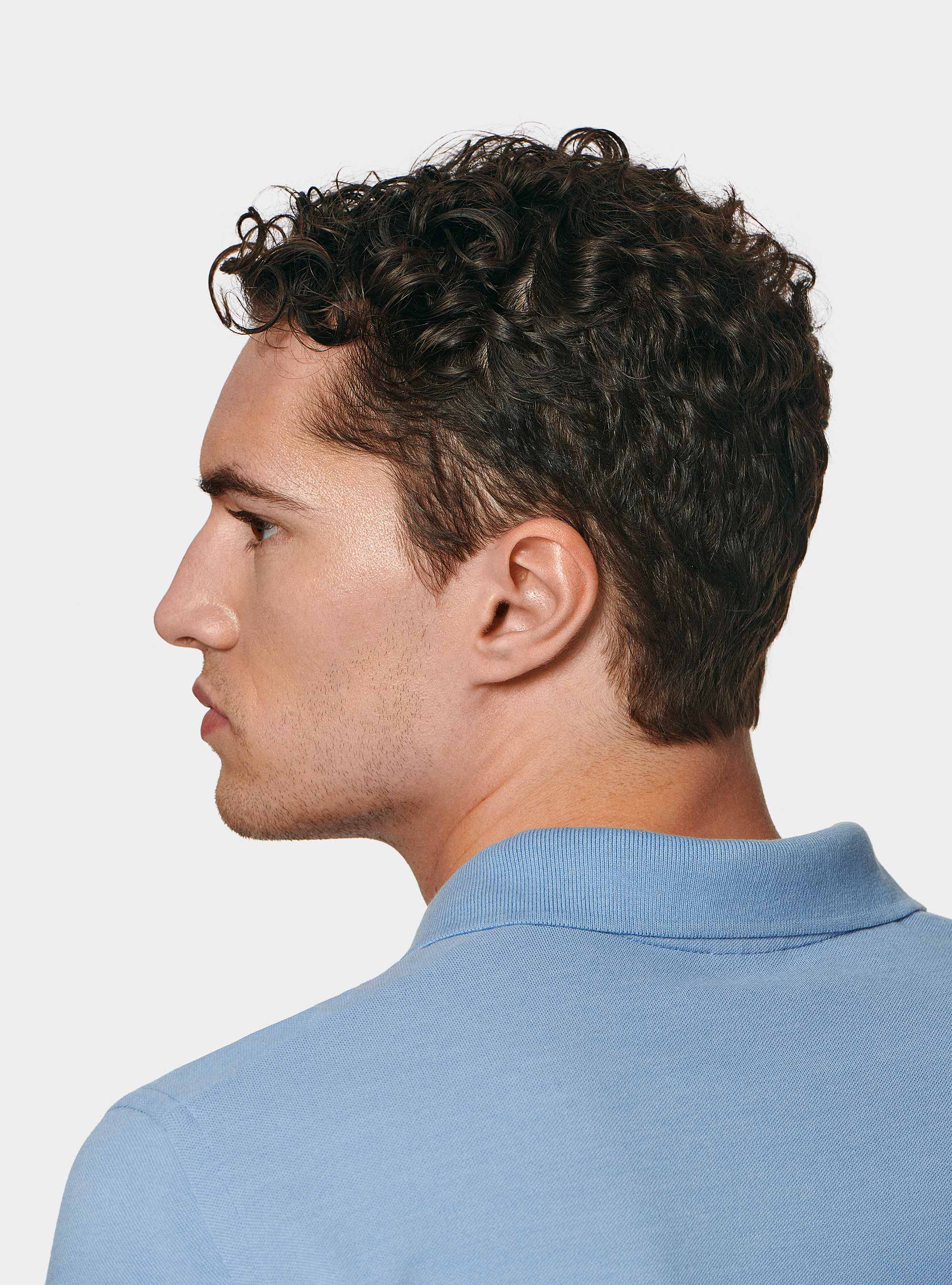 Polo classica in piquet, AZZURRO