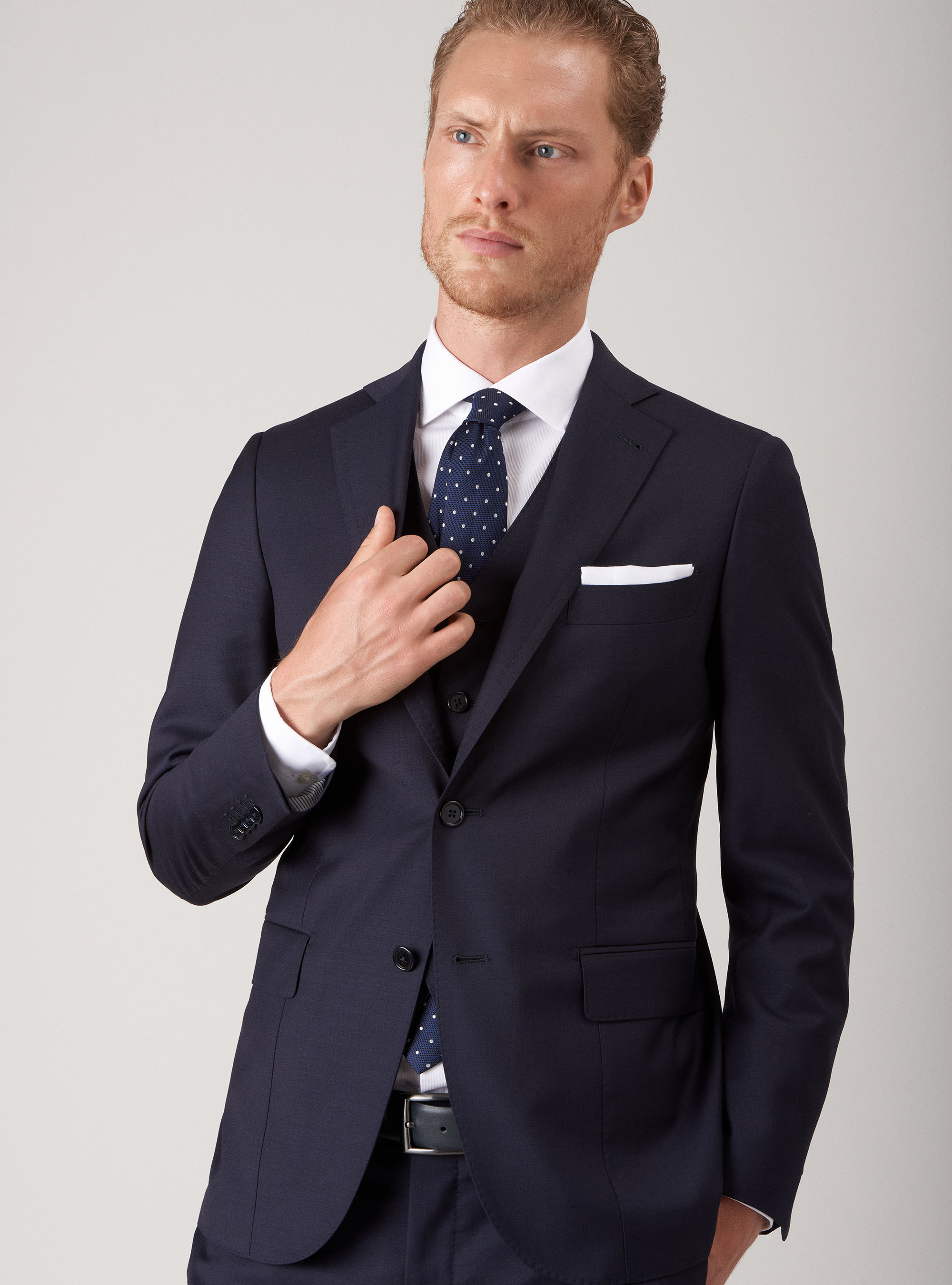 Giacca per abito in pura lana superfine 120's, BLU NAVY