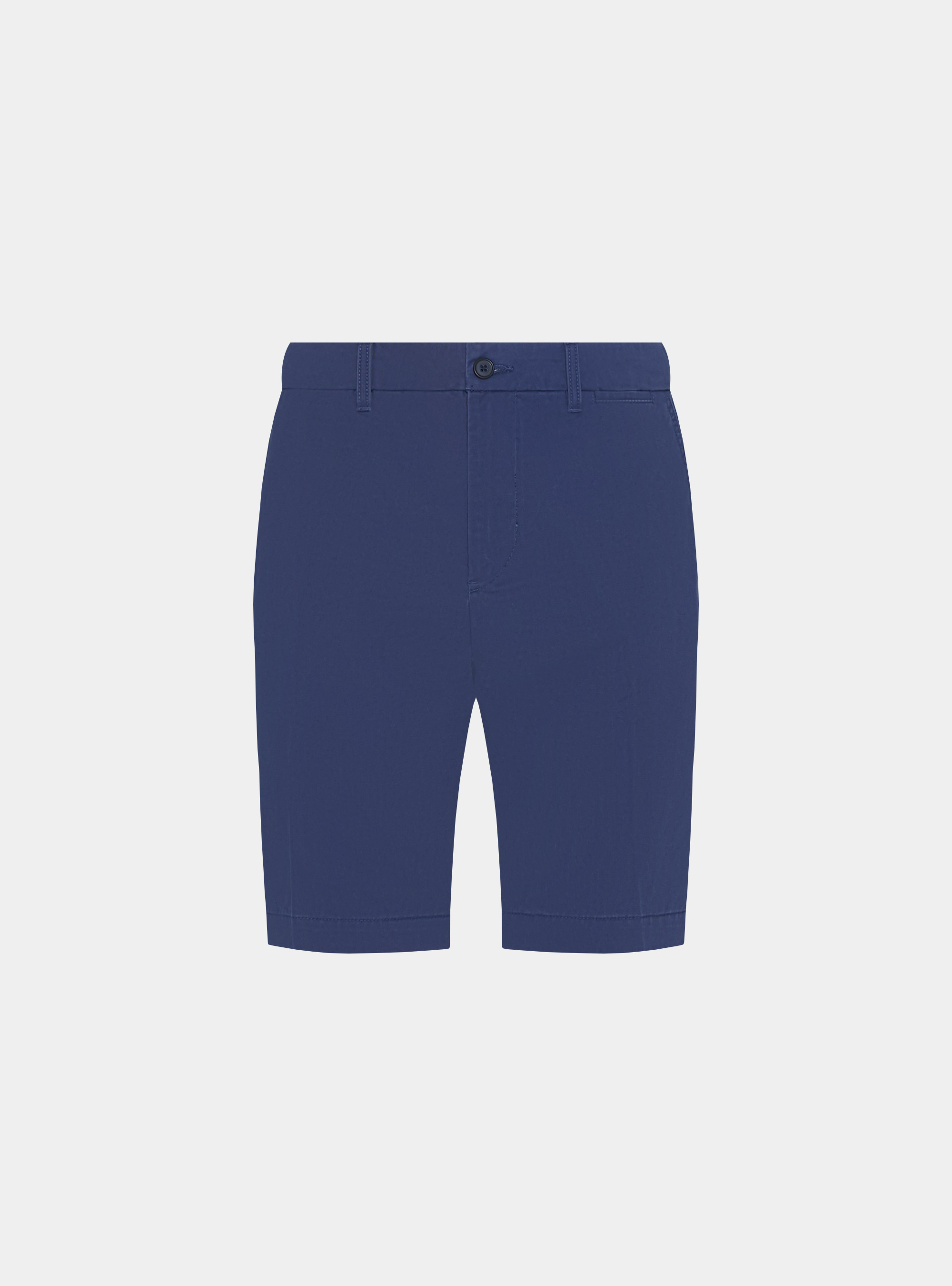 Cotton twill bermuda shorts, BLUE
