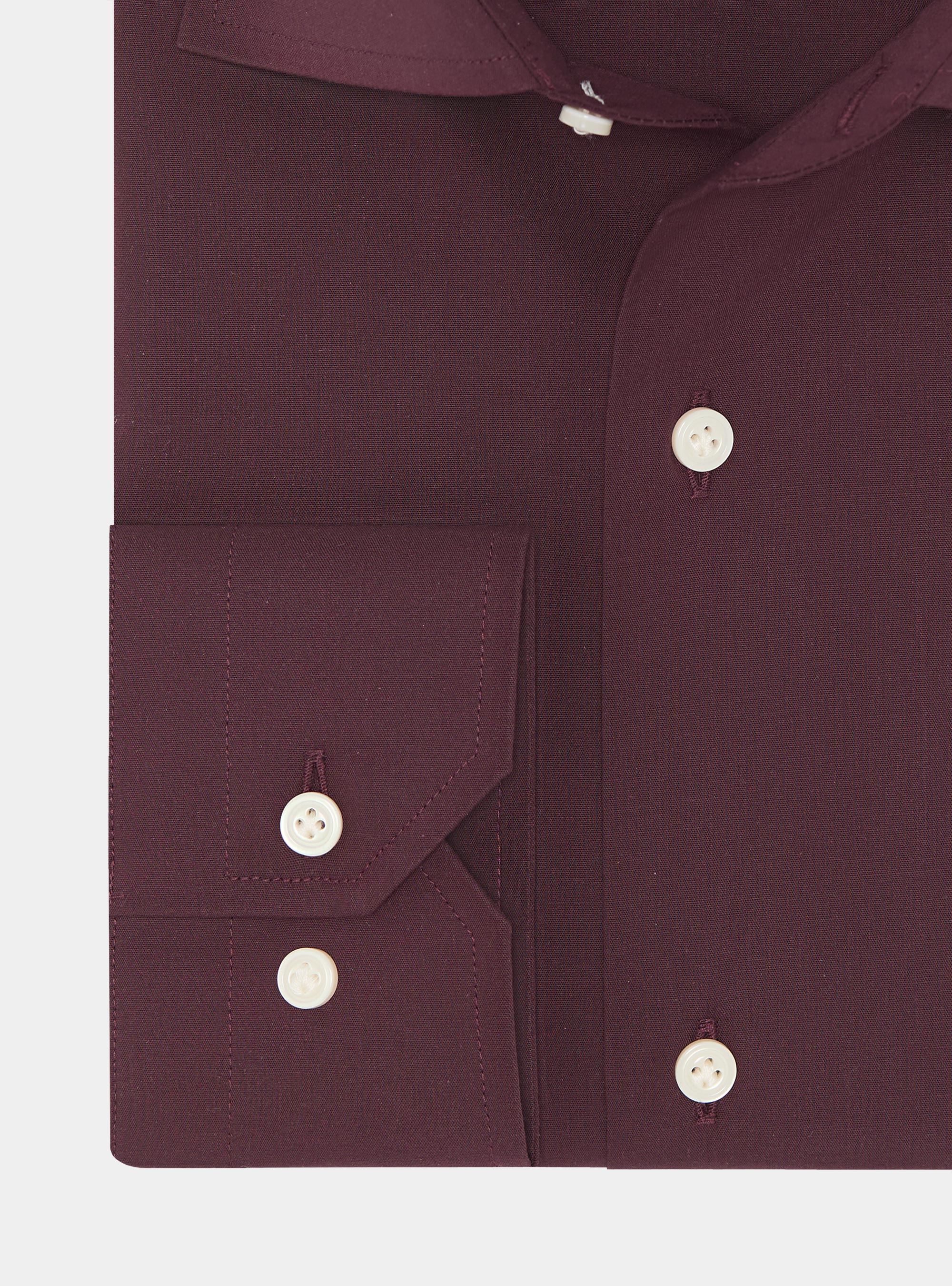 Cotton poplin stretch shirt, BORDEAUX