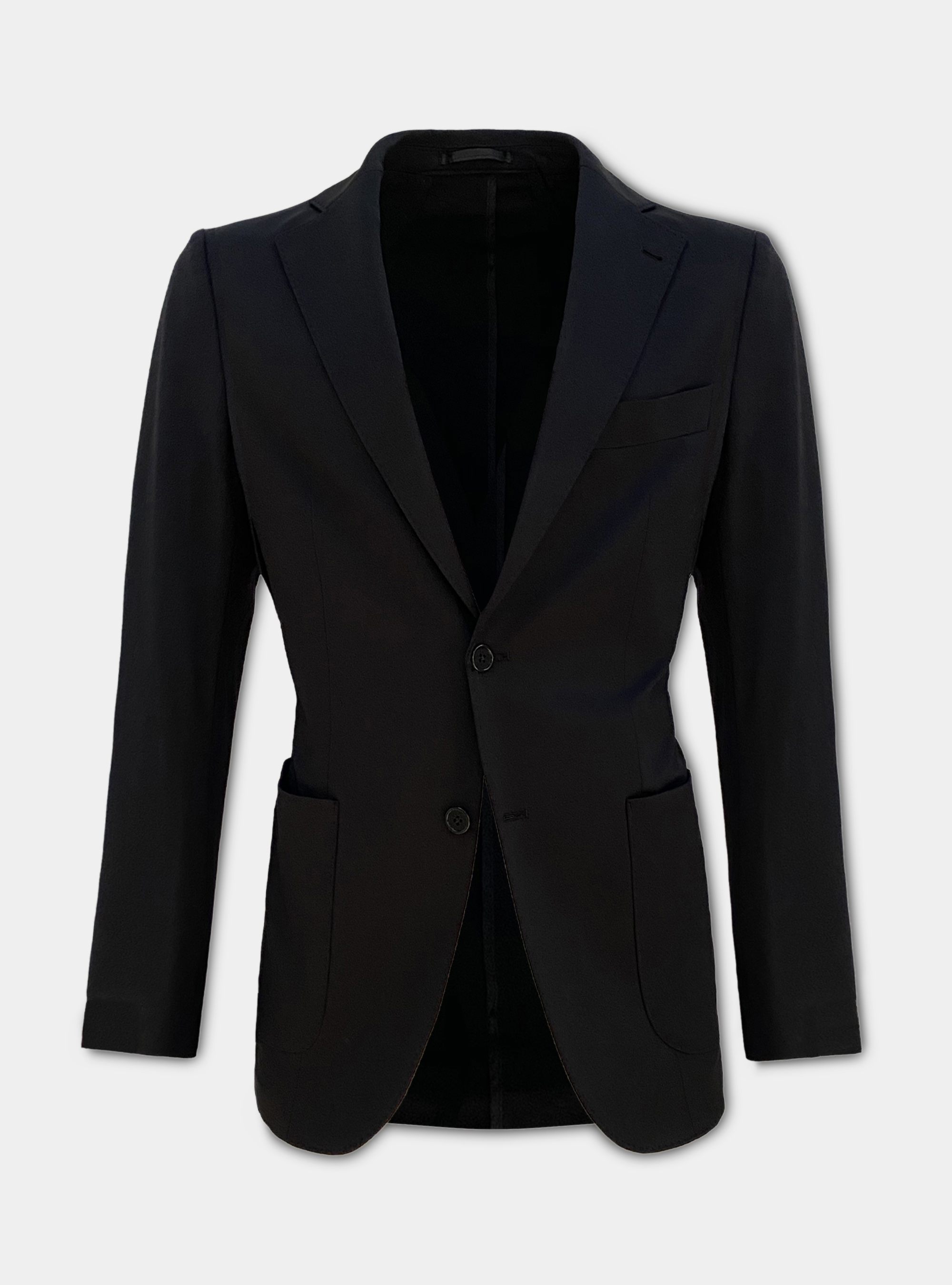 Chaqueta de tela t&eacute;cnica de viaje, NEGRO