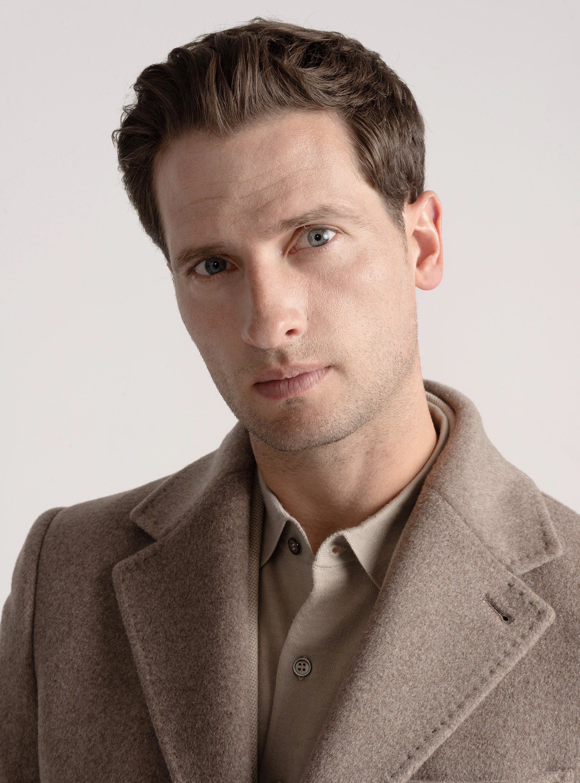 Abrigo de lana y cachemira, BARRO