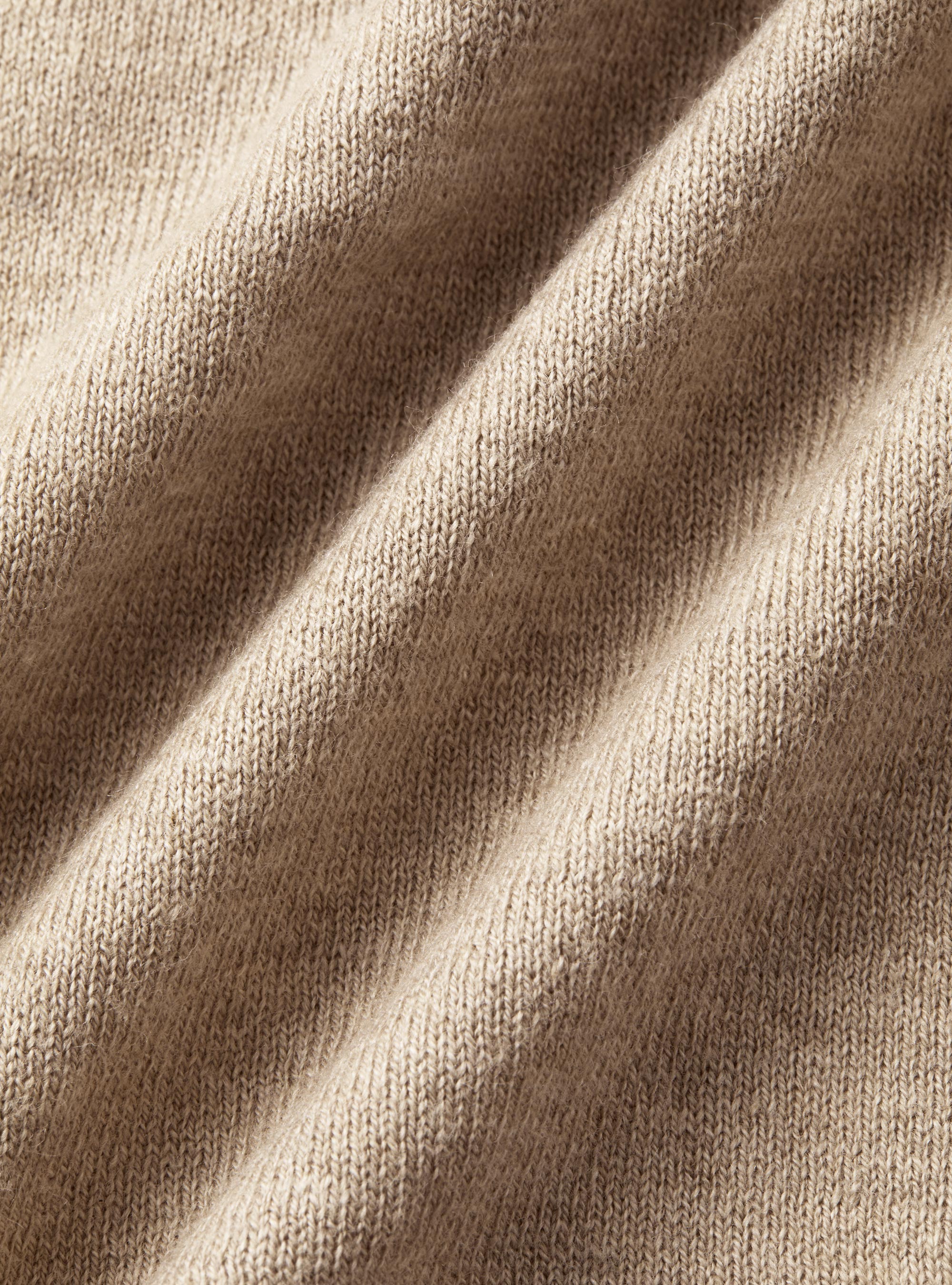 Gilet doppiopetto in maglia di cotone e cashmere, SABBIA