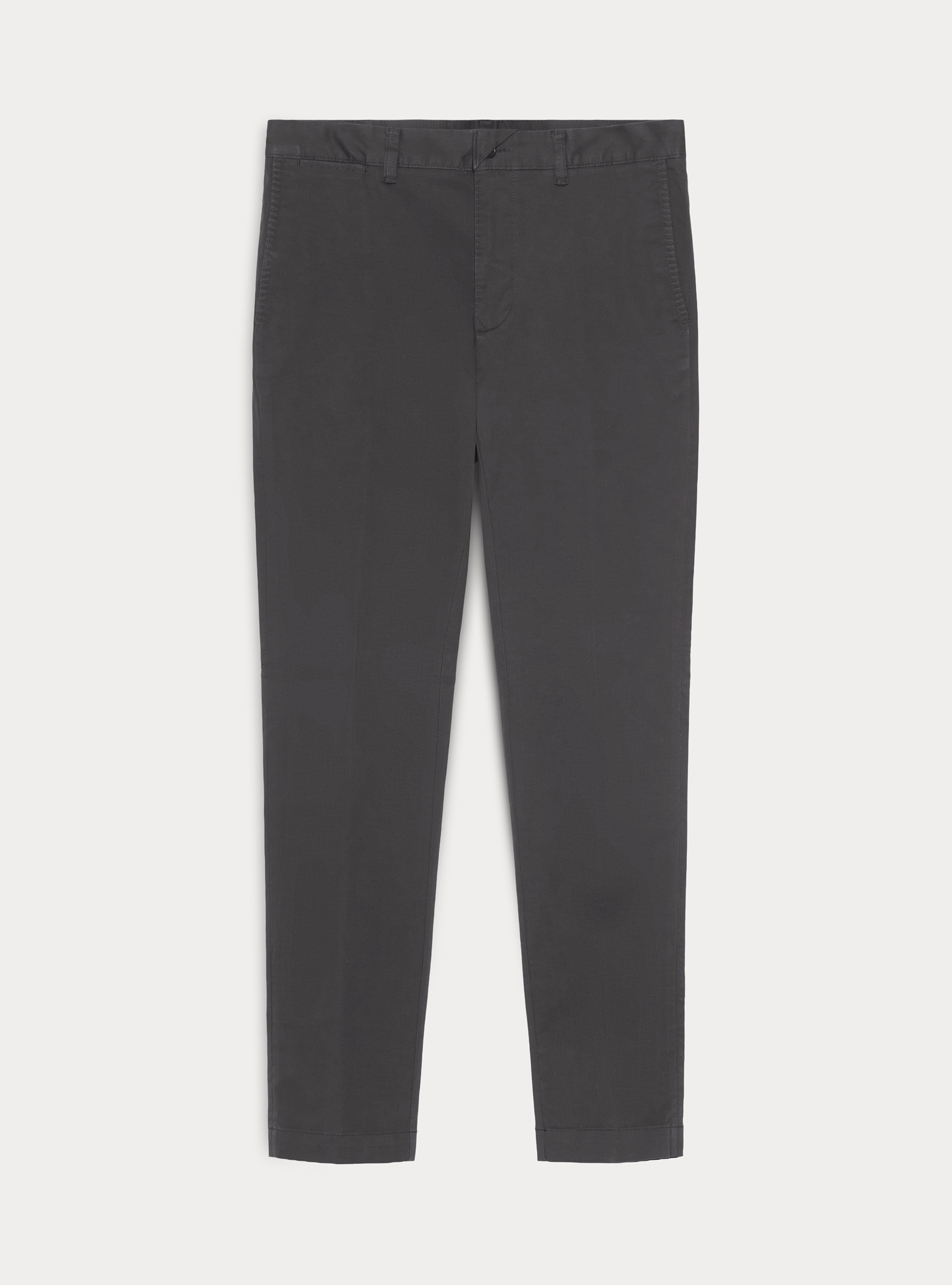 Slack slim fit in twill stretch, ASFALTO 0112C