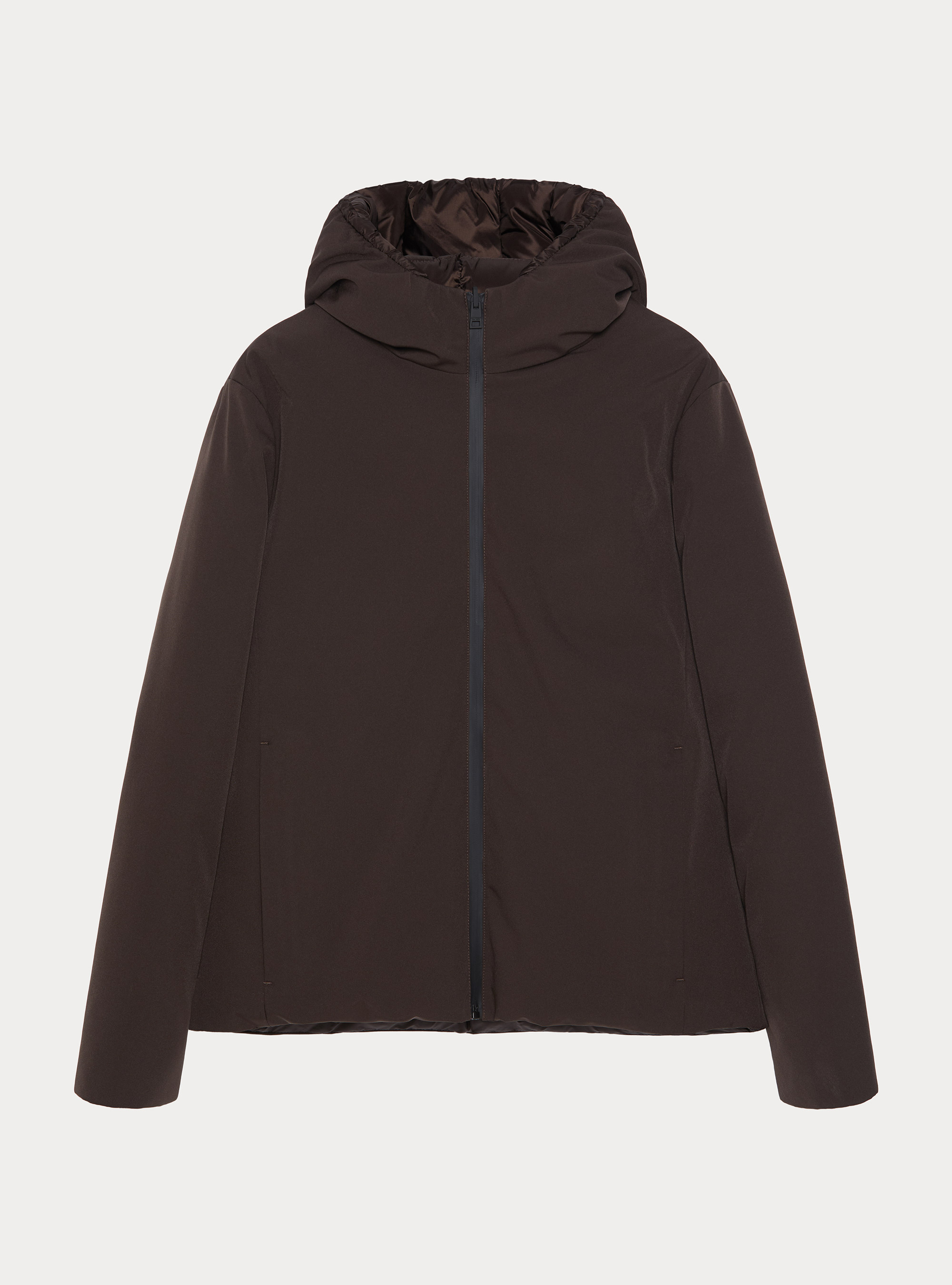 Reversible hooded bomber jacket, MARRONE 0508C