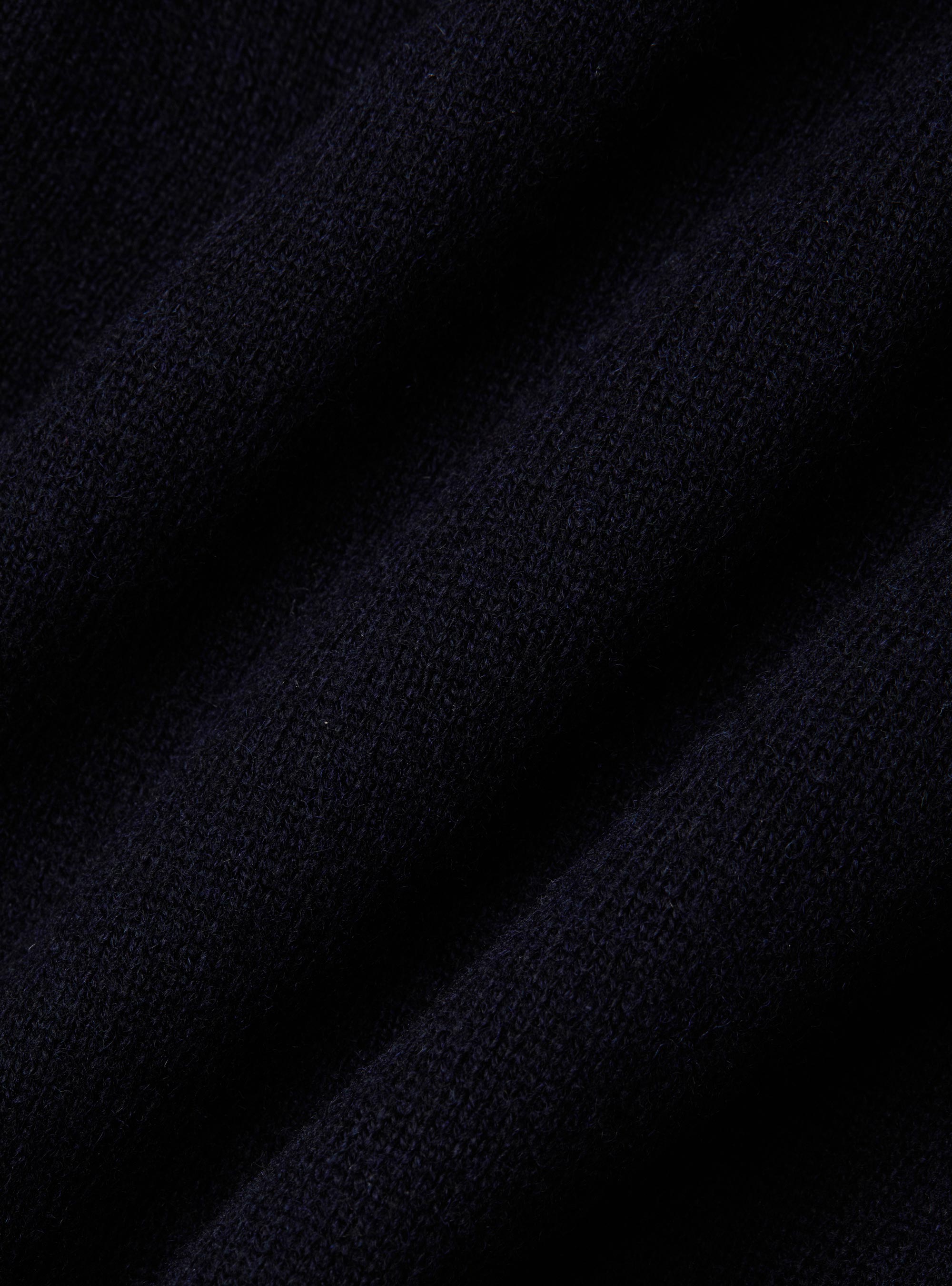 Gilet zipp&eacute; in laine d'agneau et cachemire, BLEU MARINE
