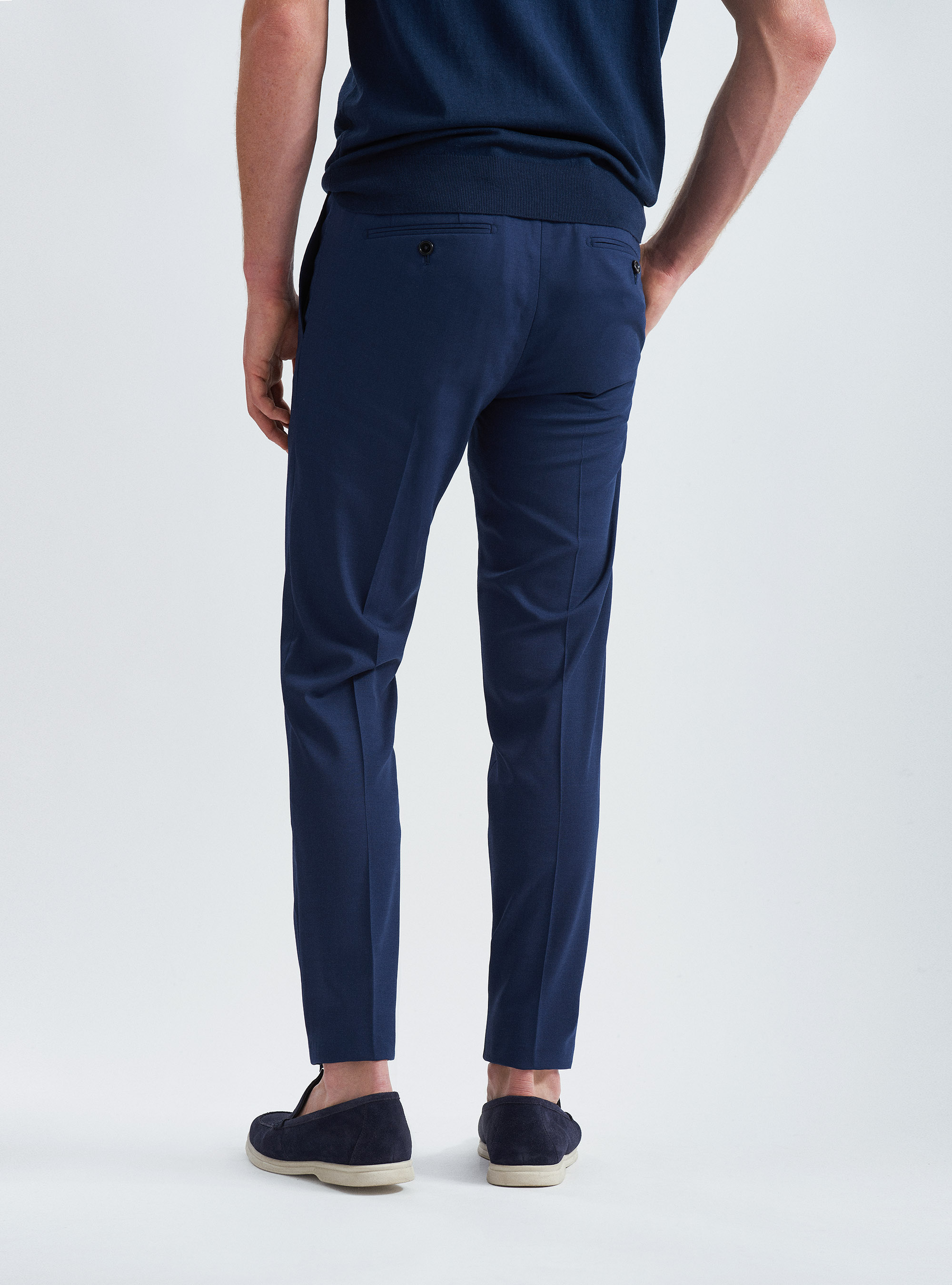 Fresh wool suit trousers, BLUE