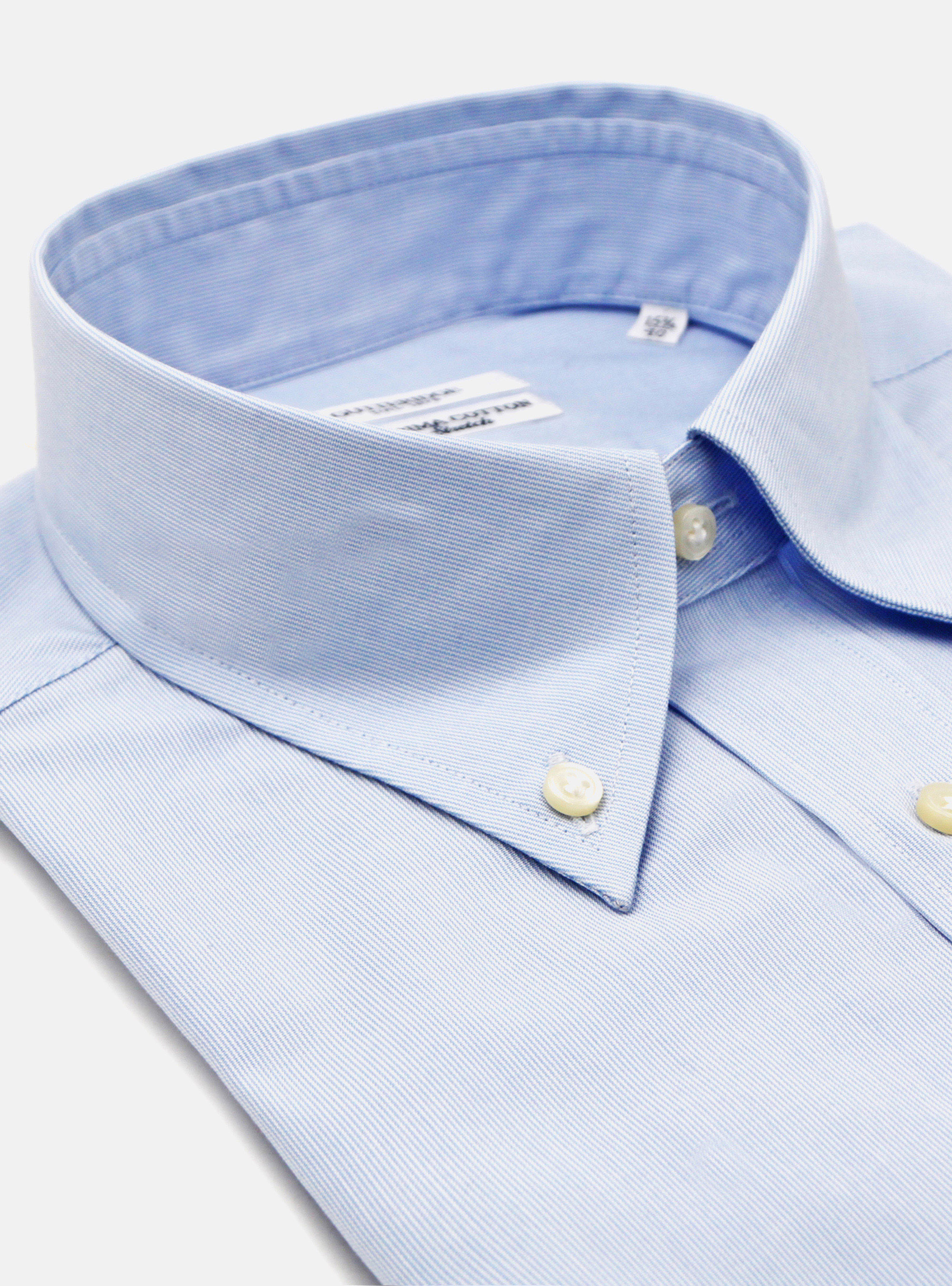 Striped shirt with button collar, LIGHT BLUE