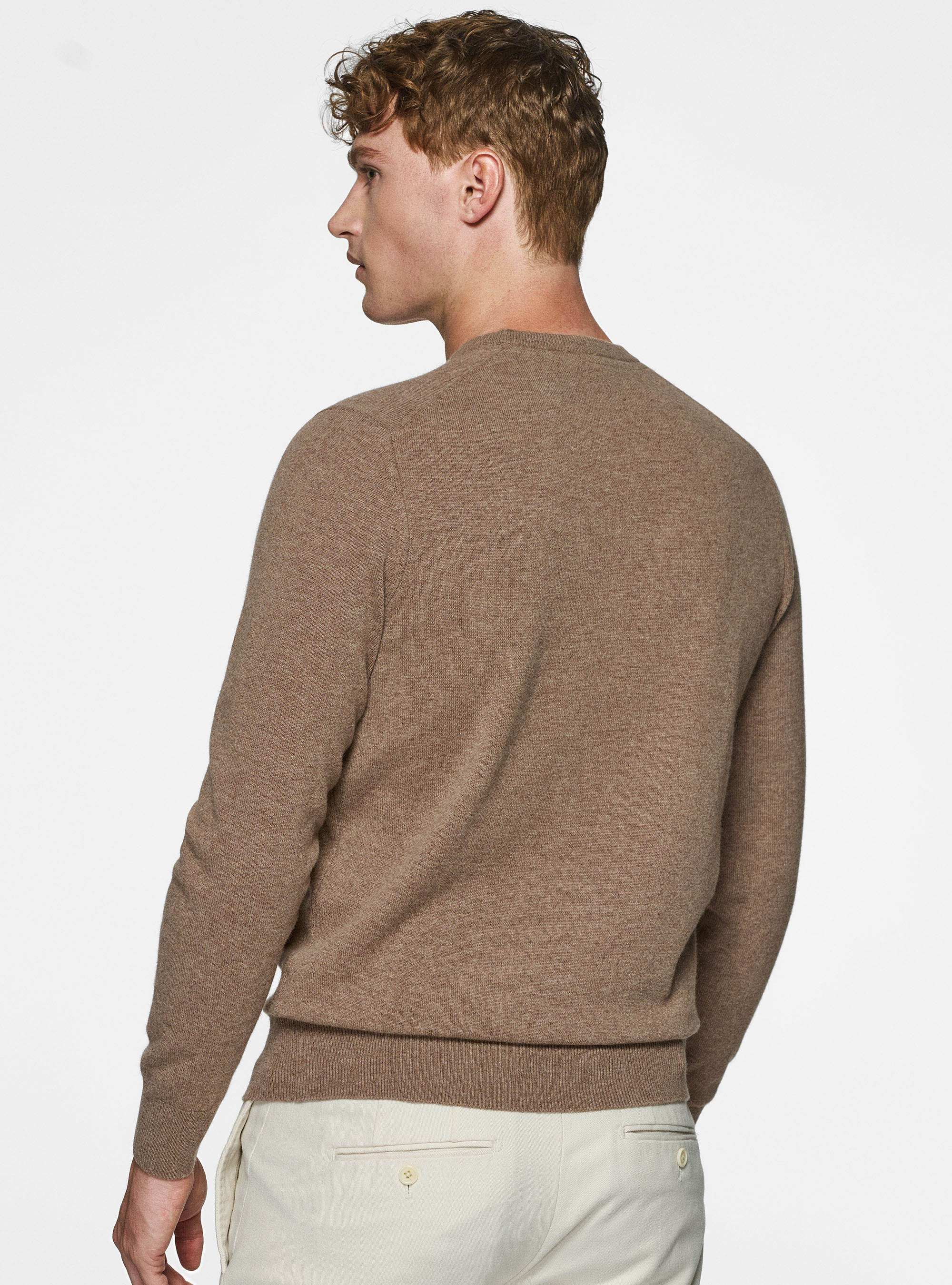 Maglia girocollo in lambswool e cashmere, FANGO