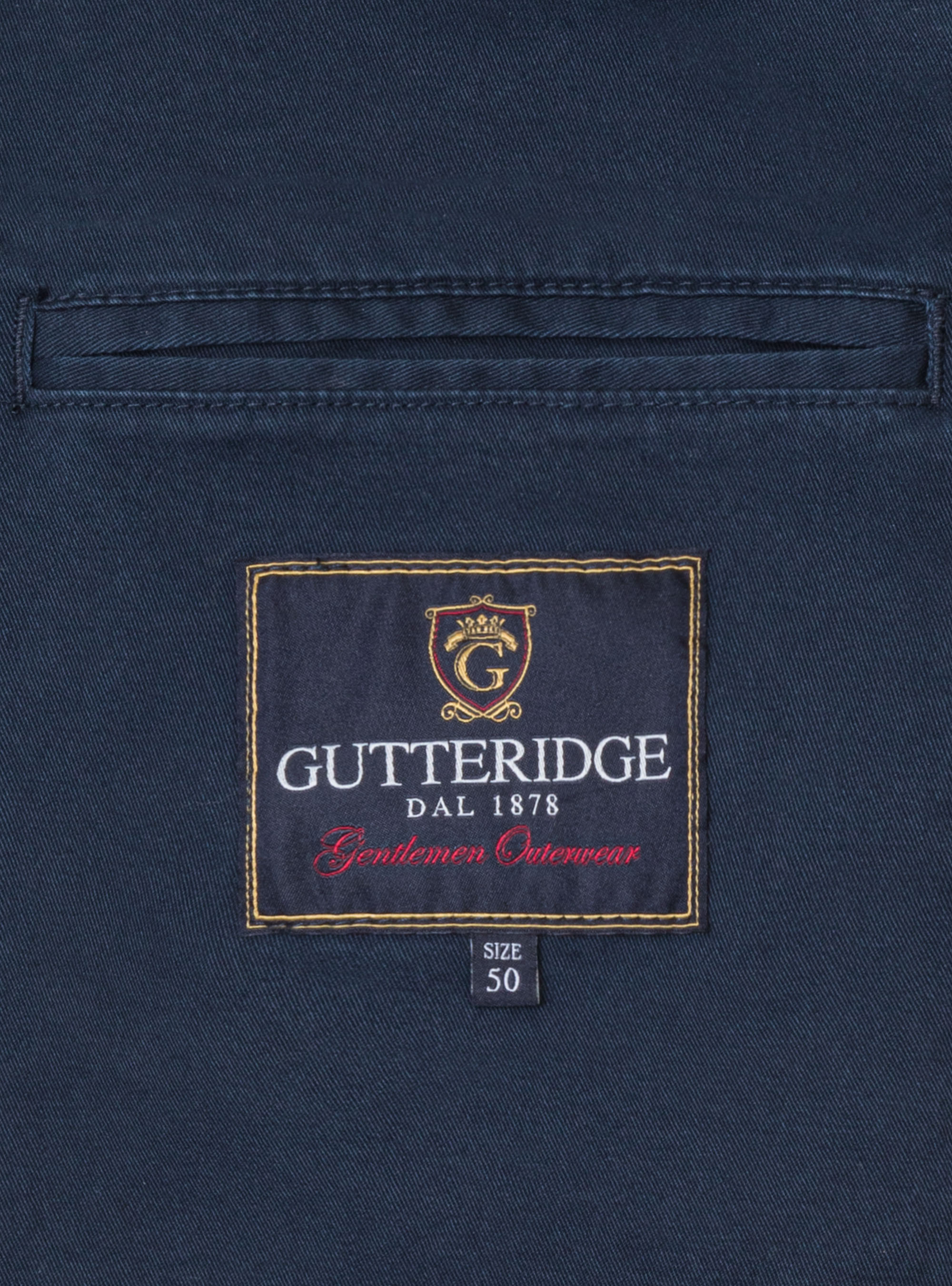 Field jacket in twill di cotone stretch, BLU NAVY