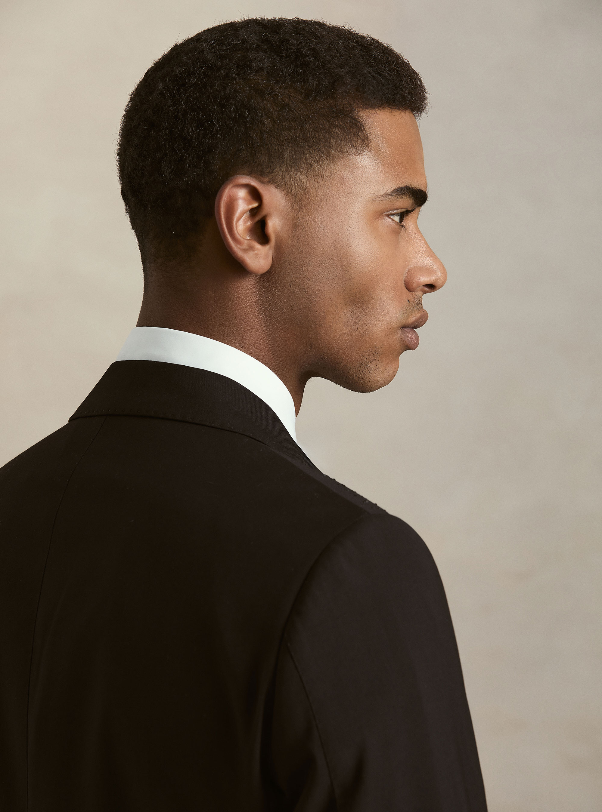 Black glitter tuxedo blazer, BLACK