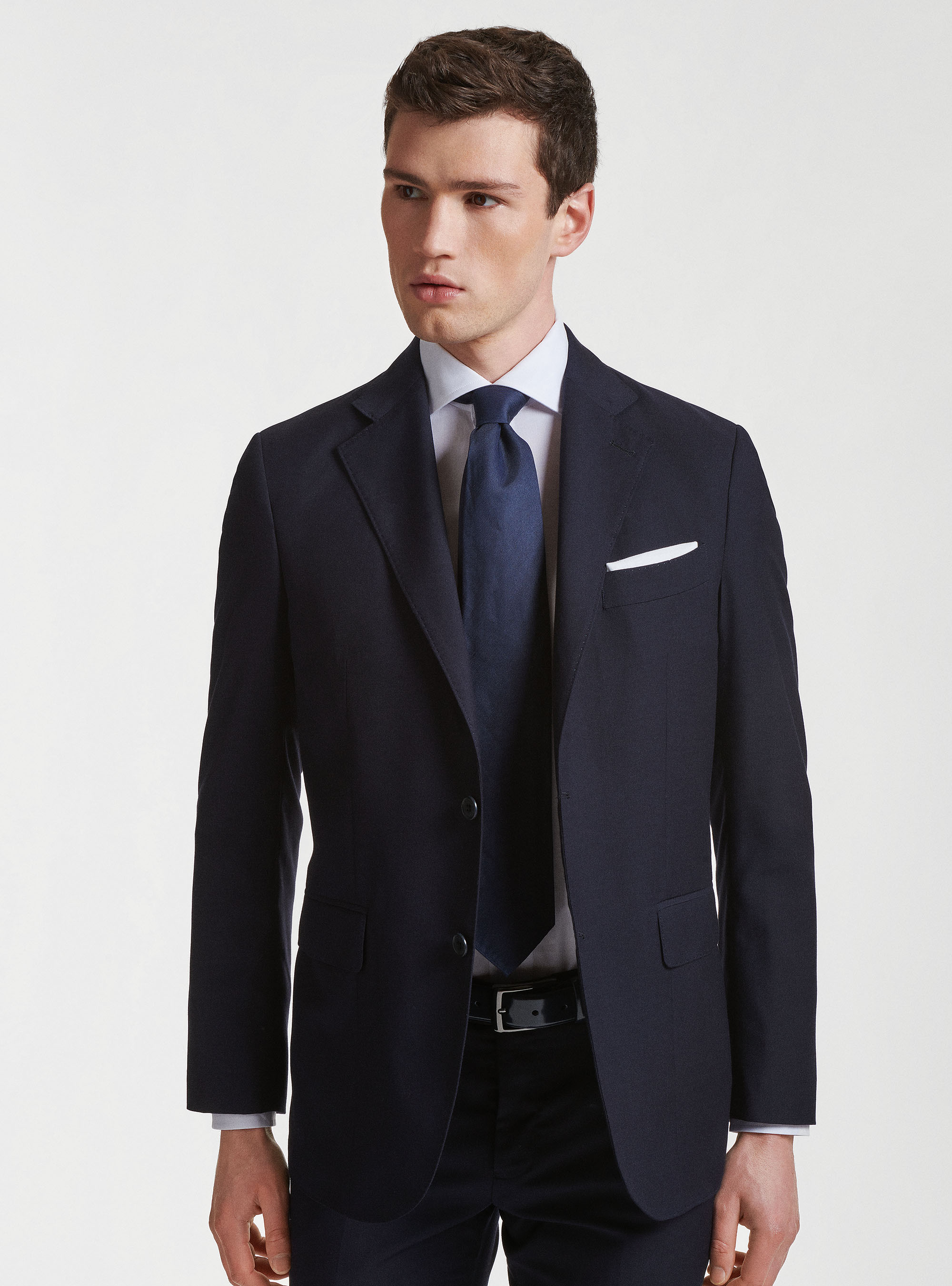 Slim-fit suit blazer, NAVY BLUE