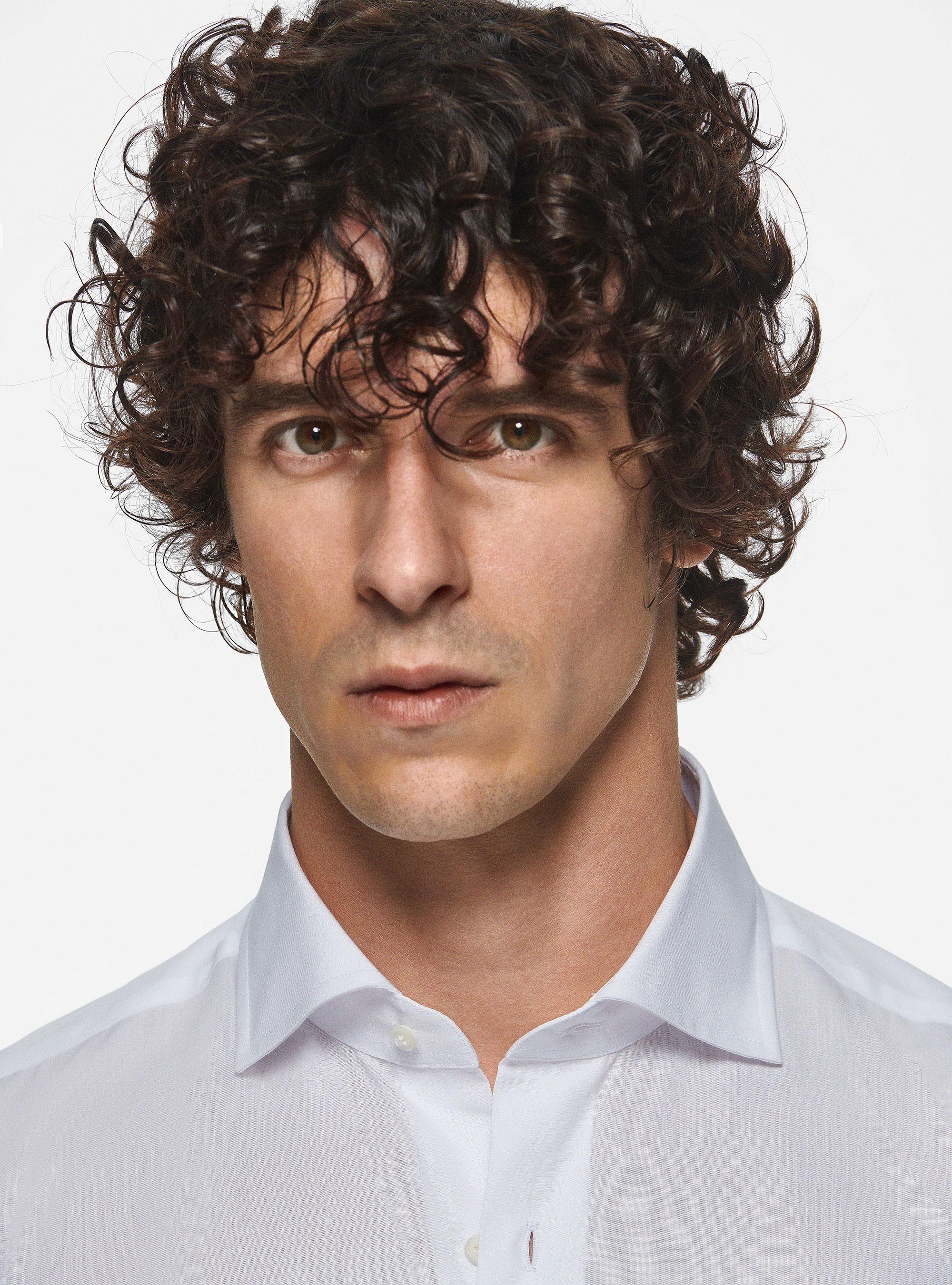 Cotton shirt fil a fil, WHITE