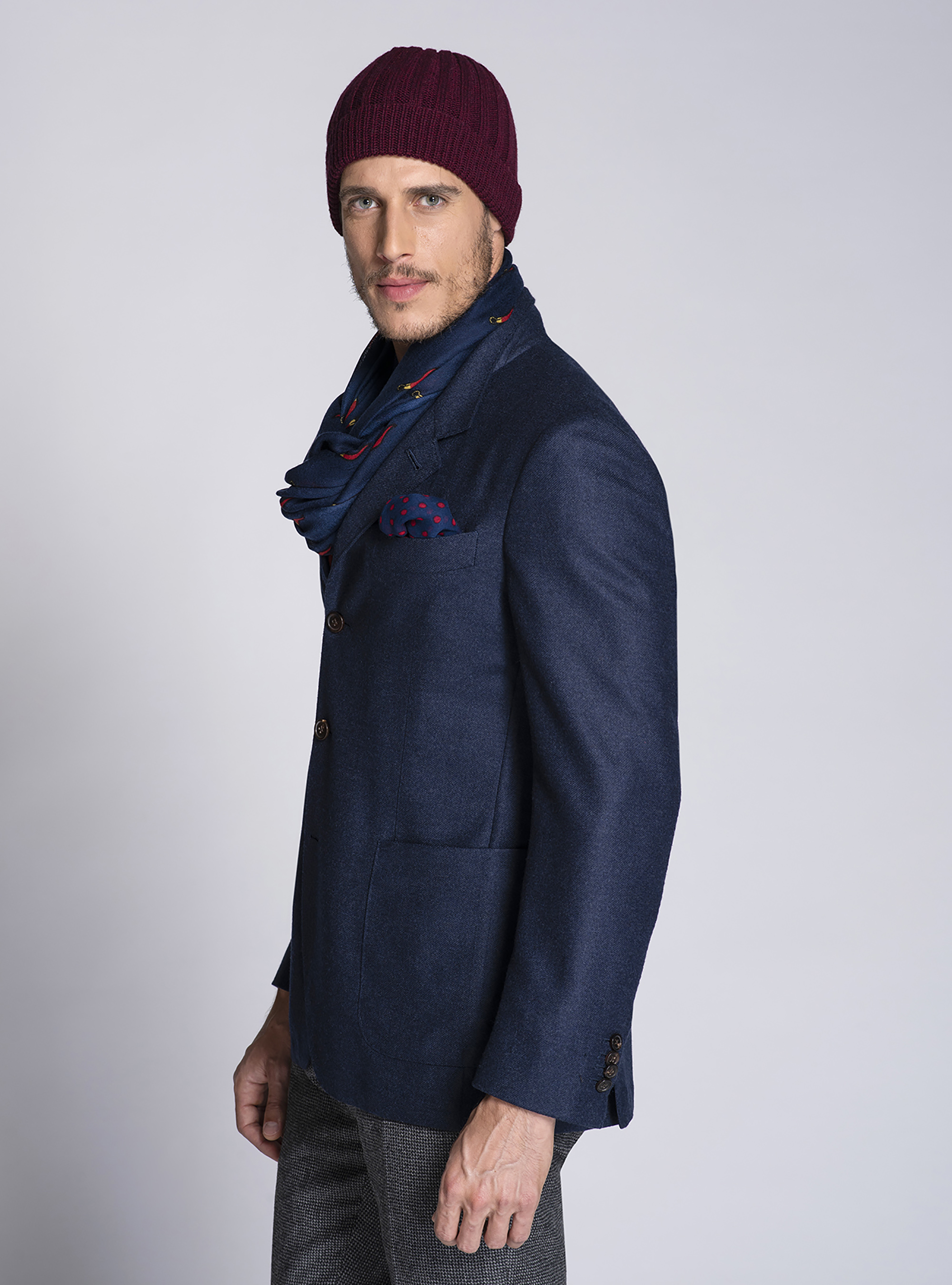 Giacca coreana in cashmere, BASALTO