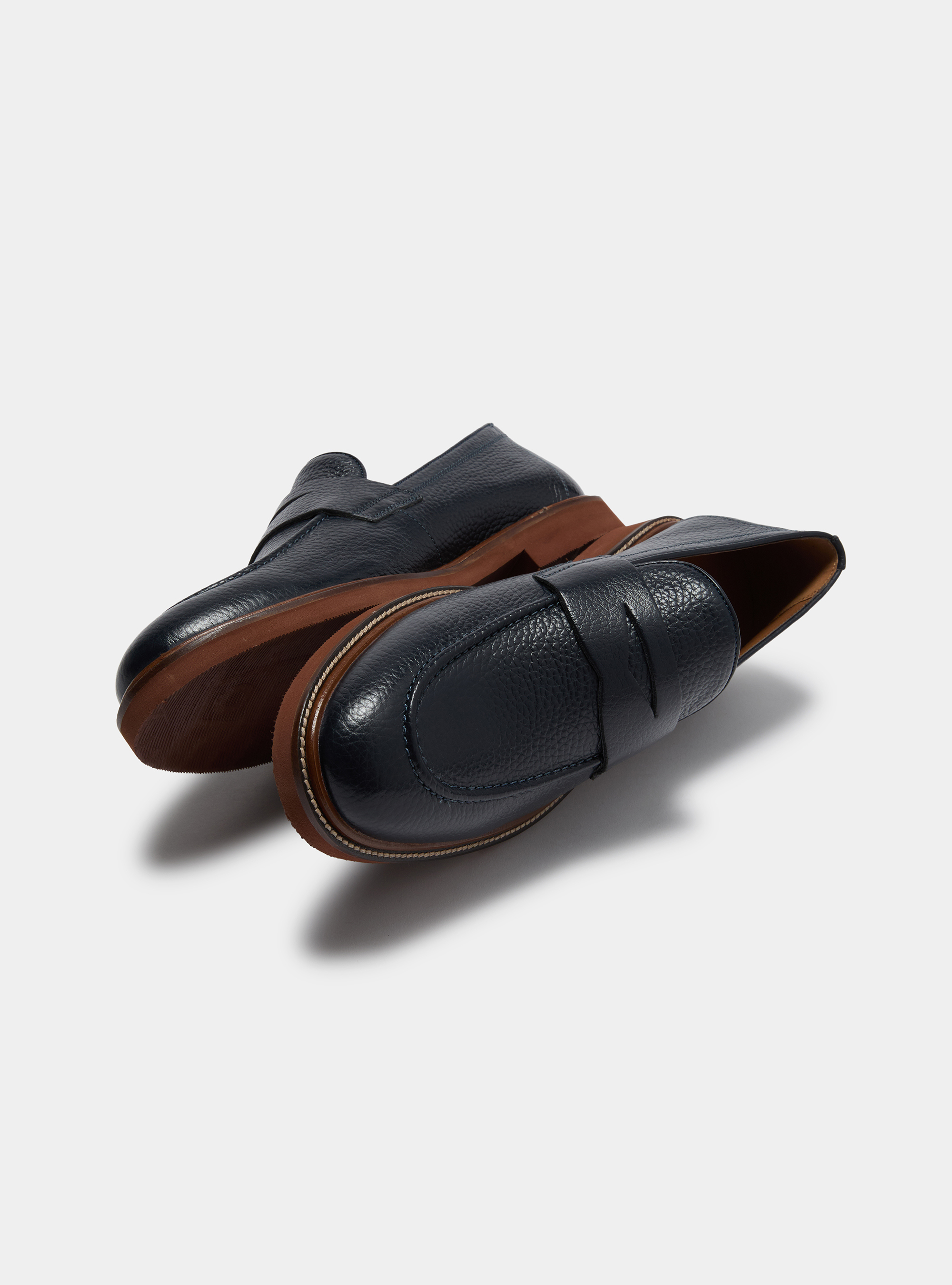 Mocassini in pelle morbida, BLU NAVY