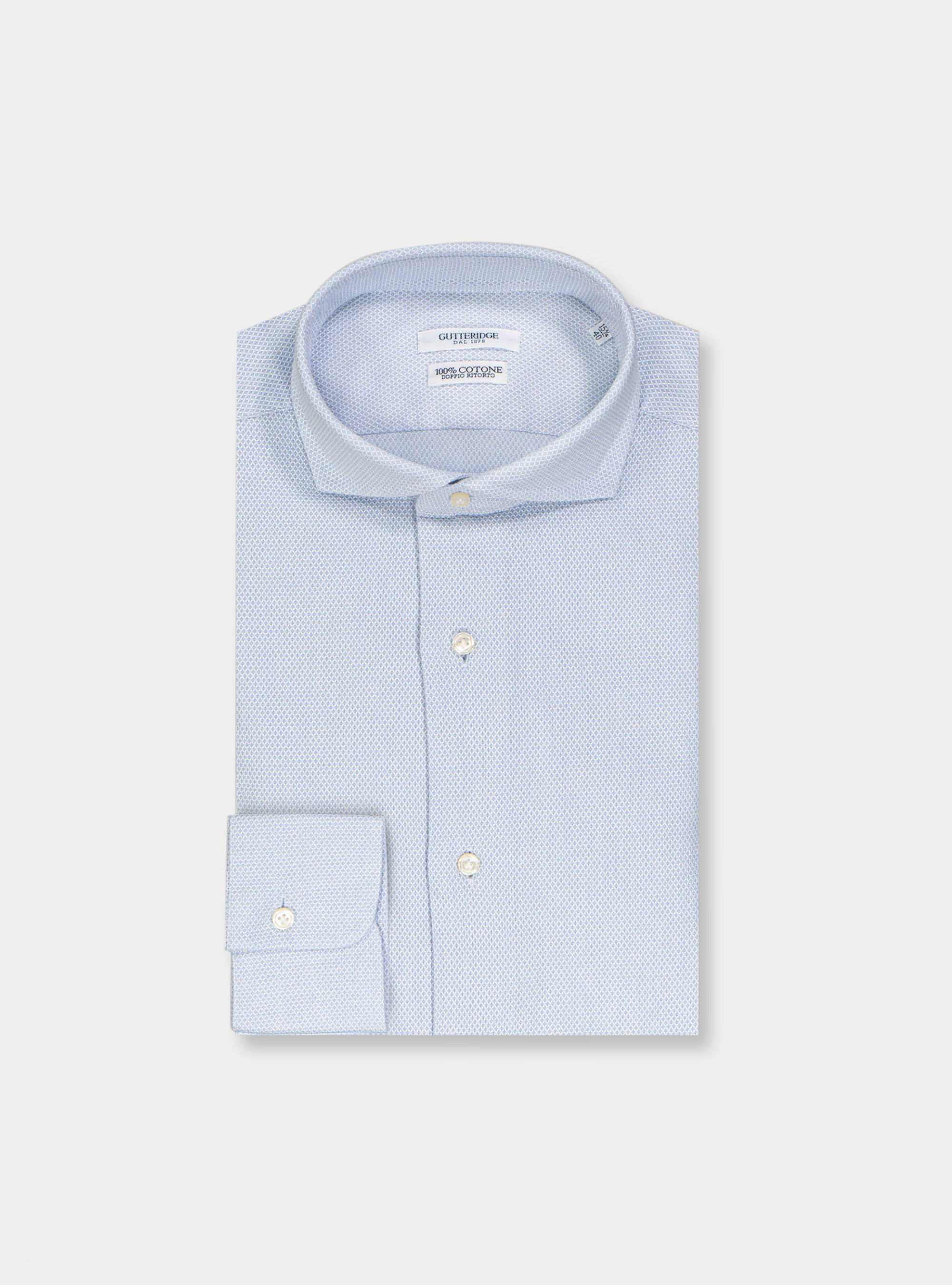 Open weave cotton two-ply french collar 