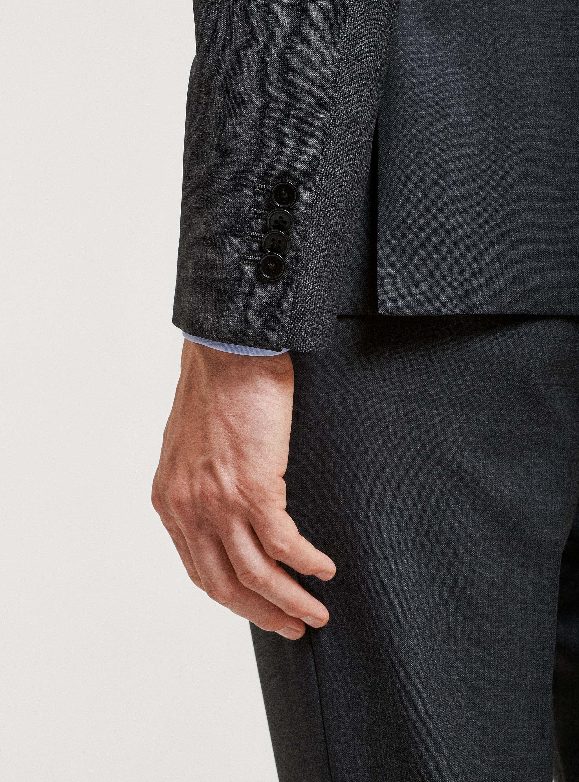 Giacca per abito in pura lana Vitale Barberis Canonico, ASFALTO