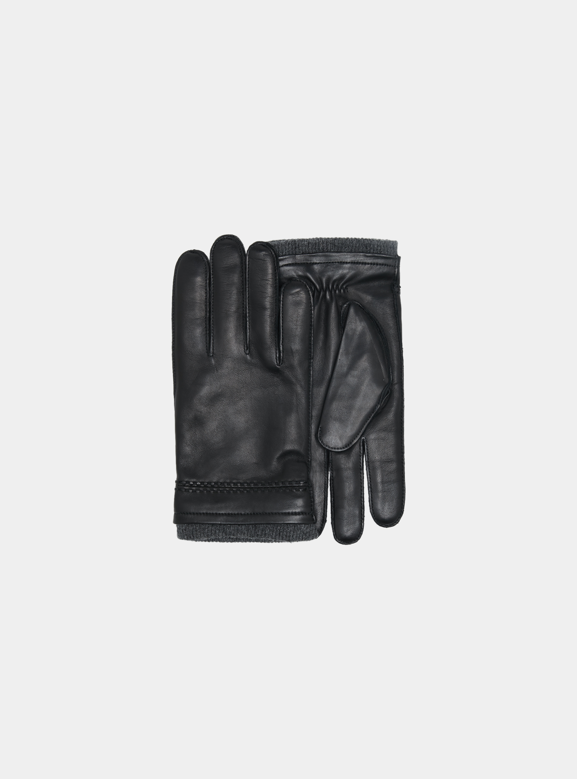 Guantes de cuero, NEGRO