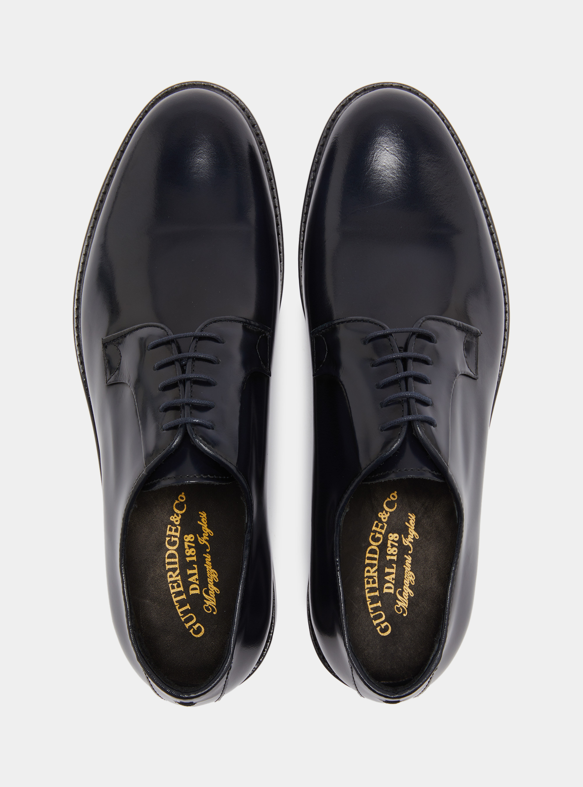 Abgeschliffener Leder-Derby, NAVY 0218C