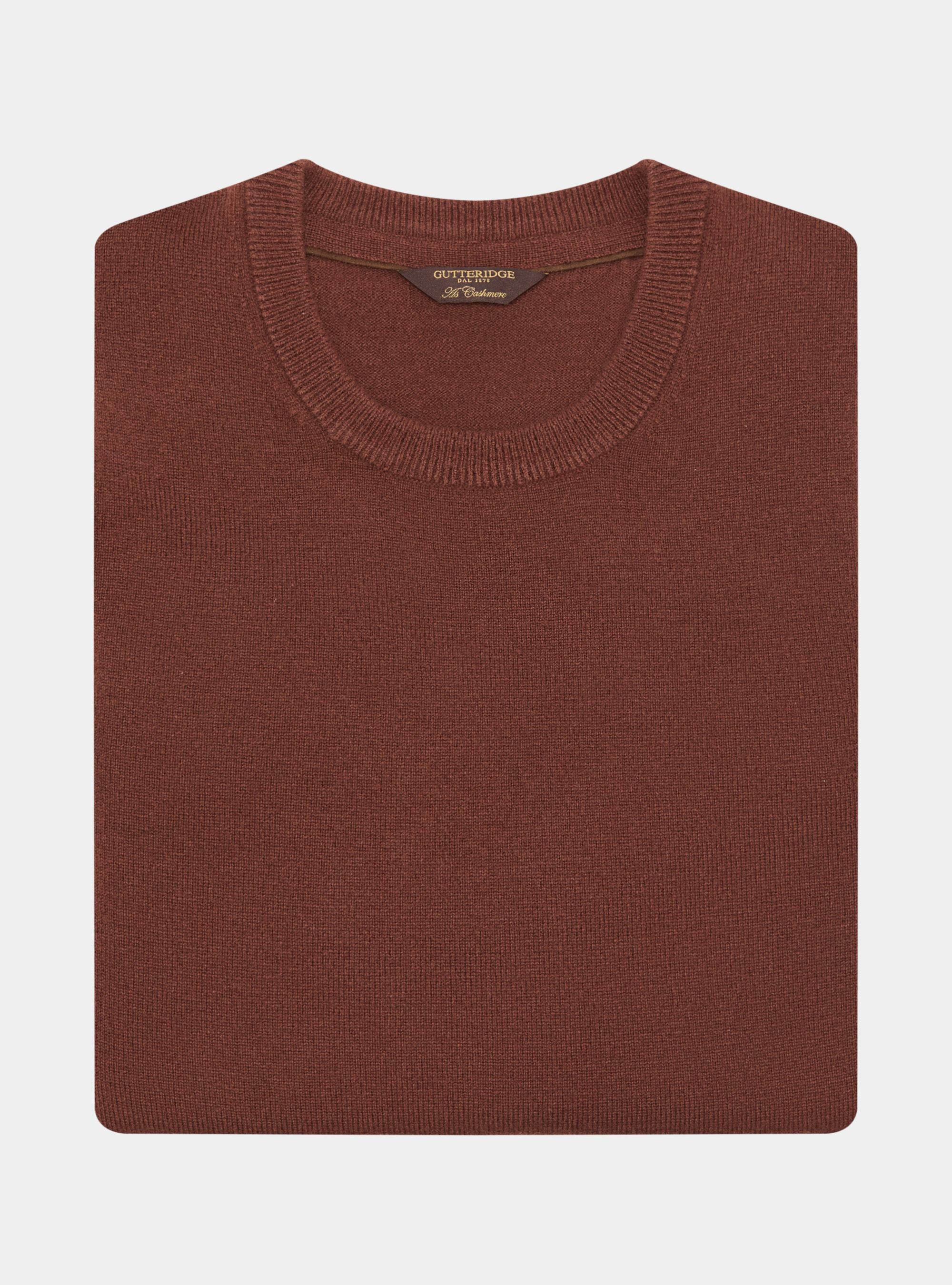 Trikot mit Rundhalsausschnitt aus Lambswool und Kaschmir, 0396C MATTONE