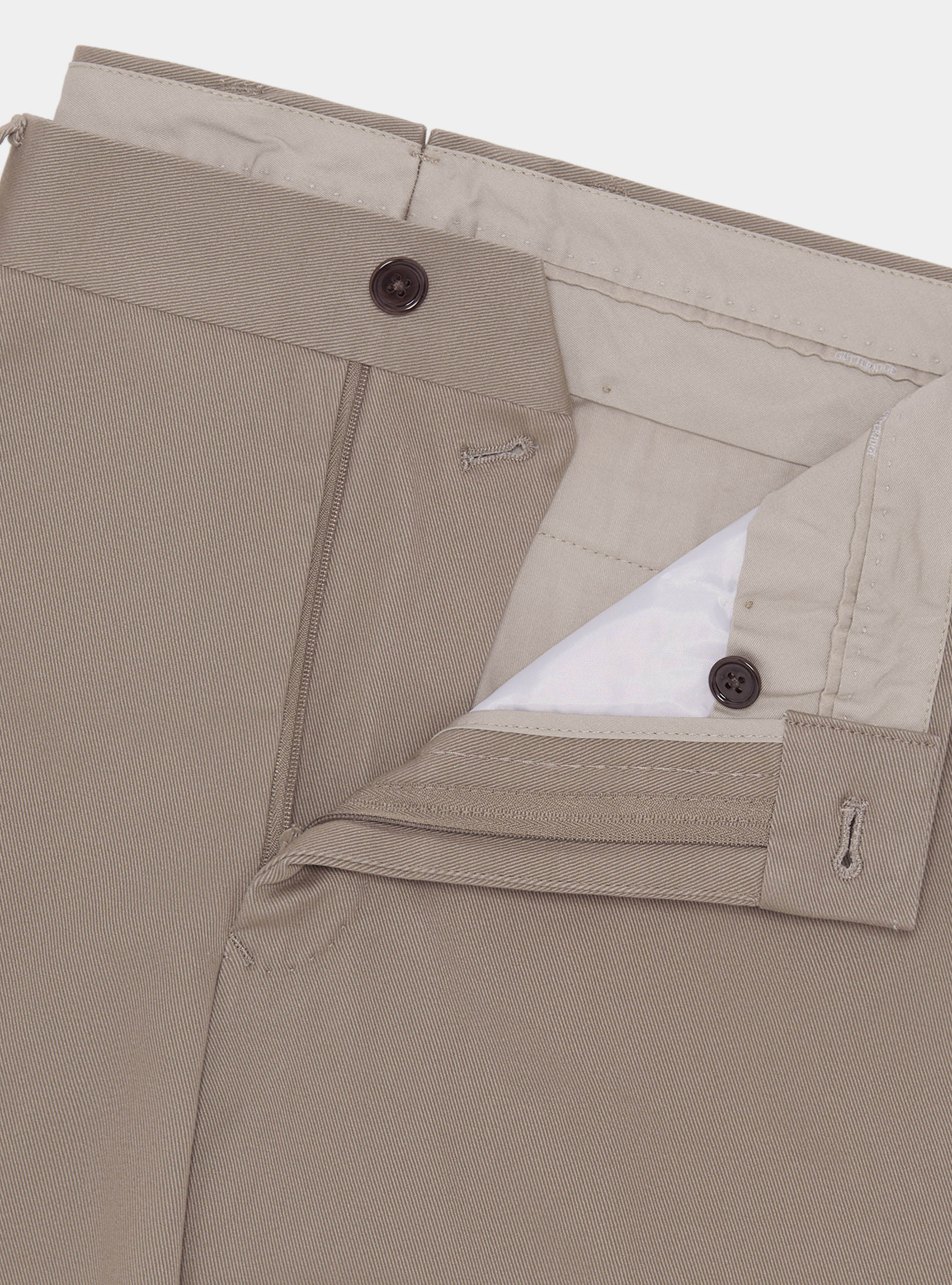 Pantaloni in cotone smerigliato, FANGO