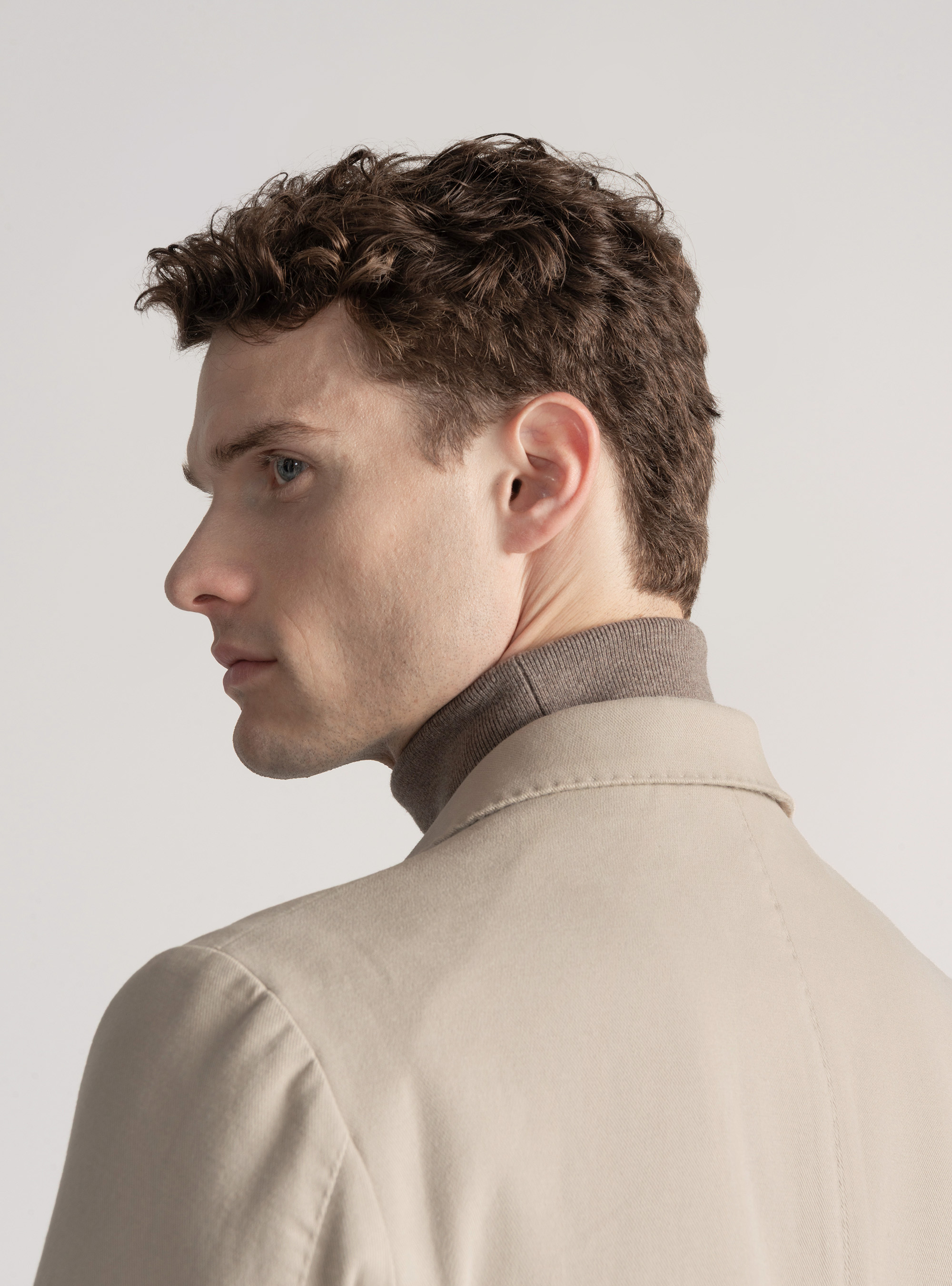 Giacca in cotone e cashmere, ECRU