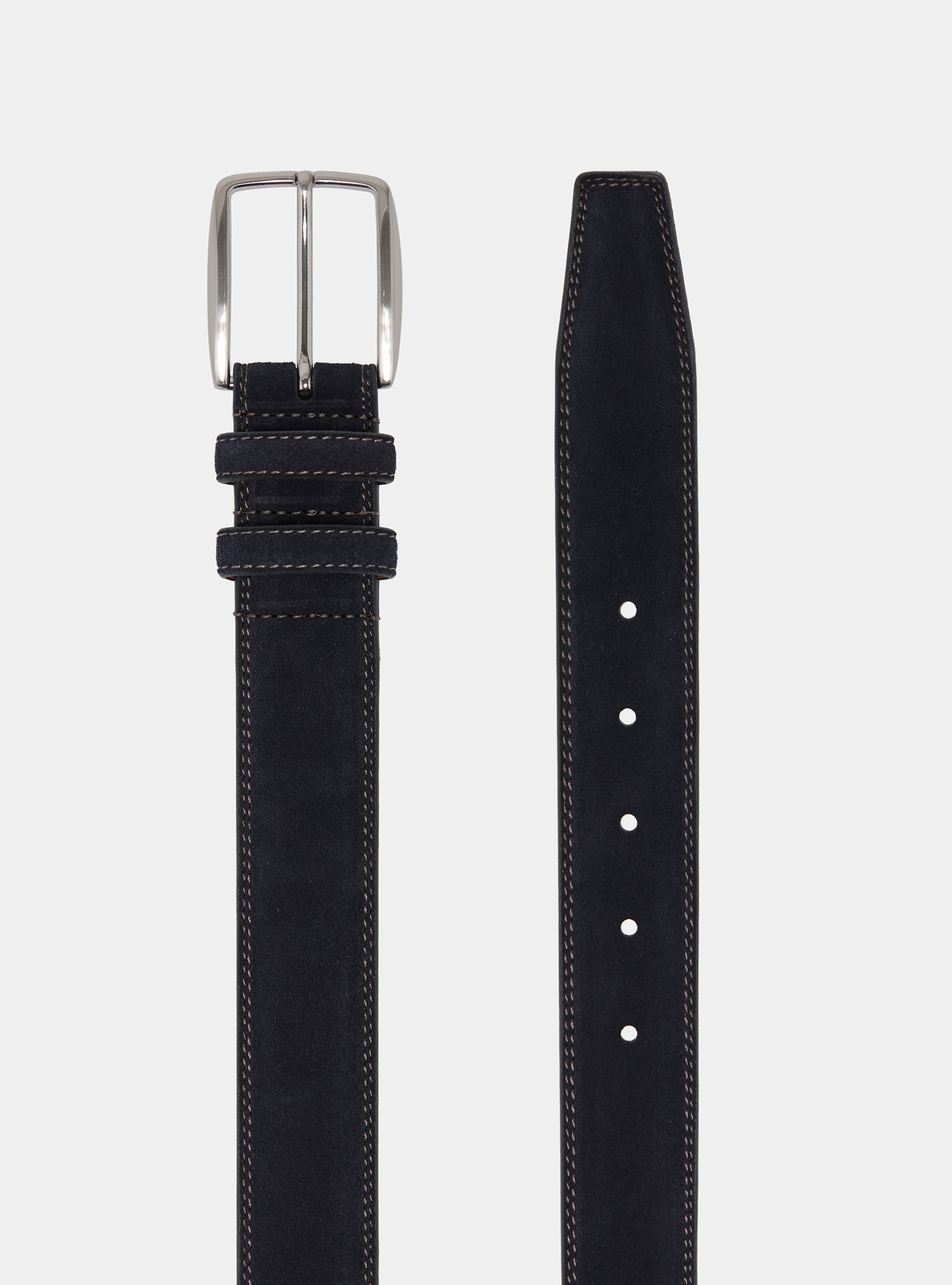 Suede belt, NAVY BLUE