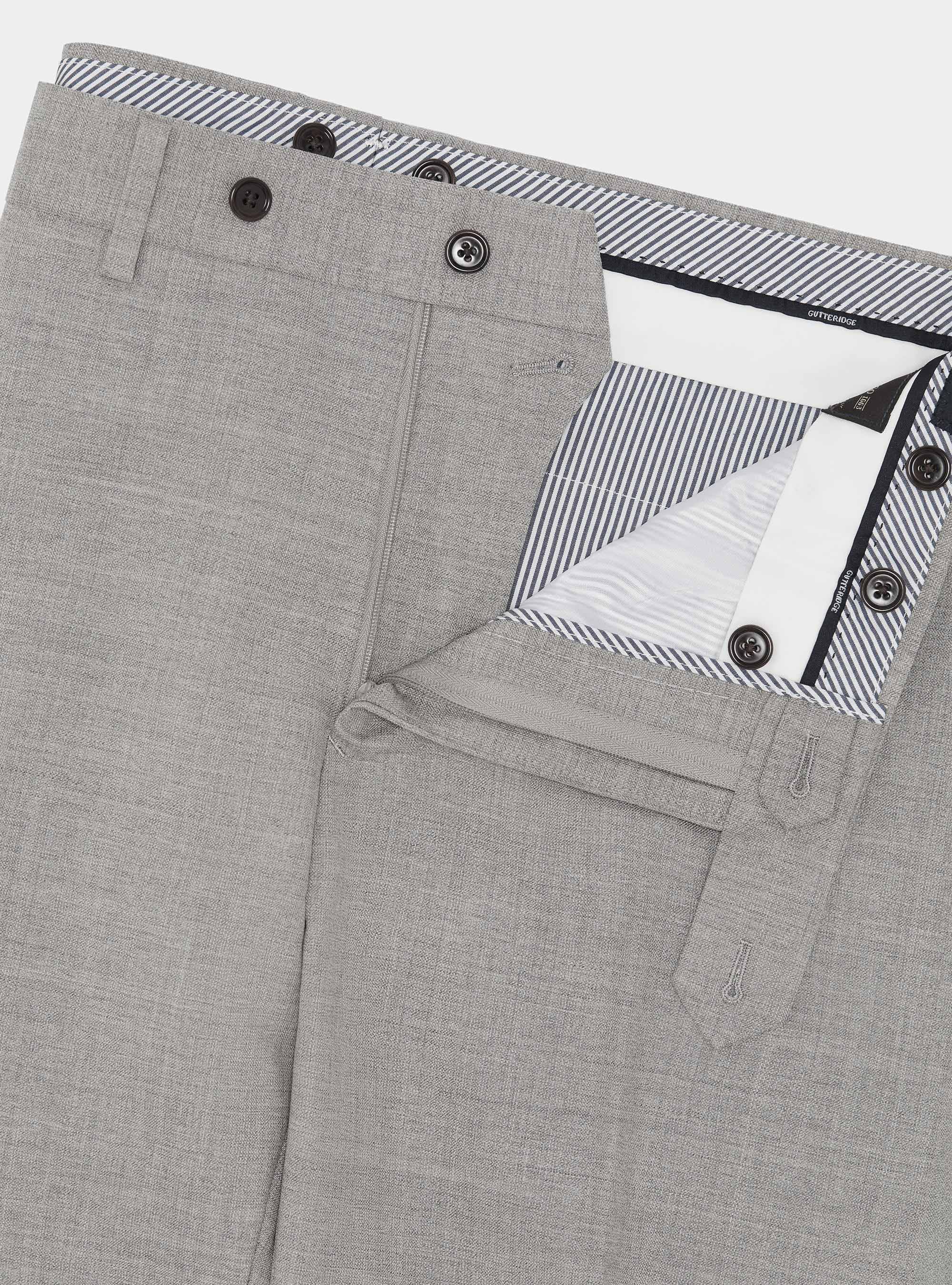 Vitale Barberis Canonico pure wool suit trousers, ECRU