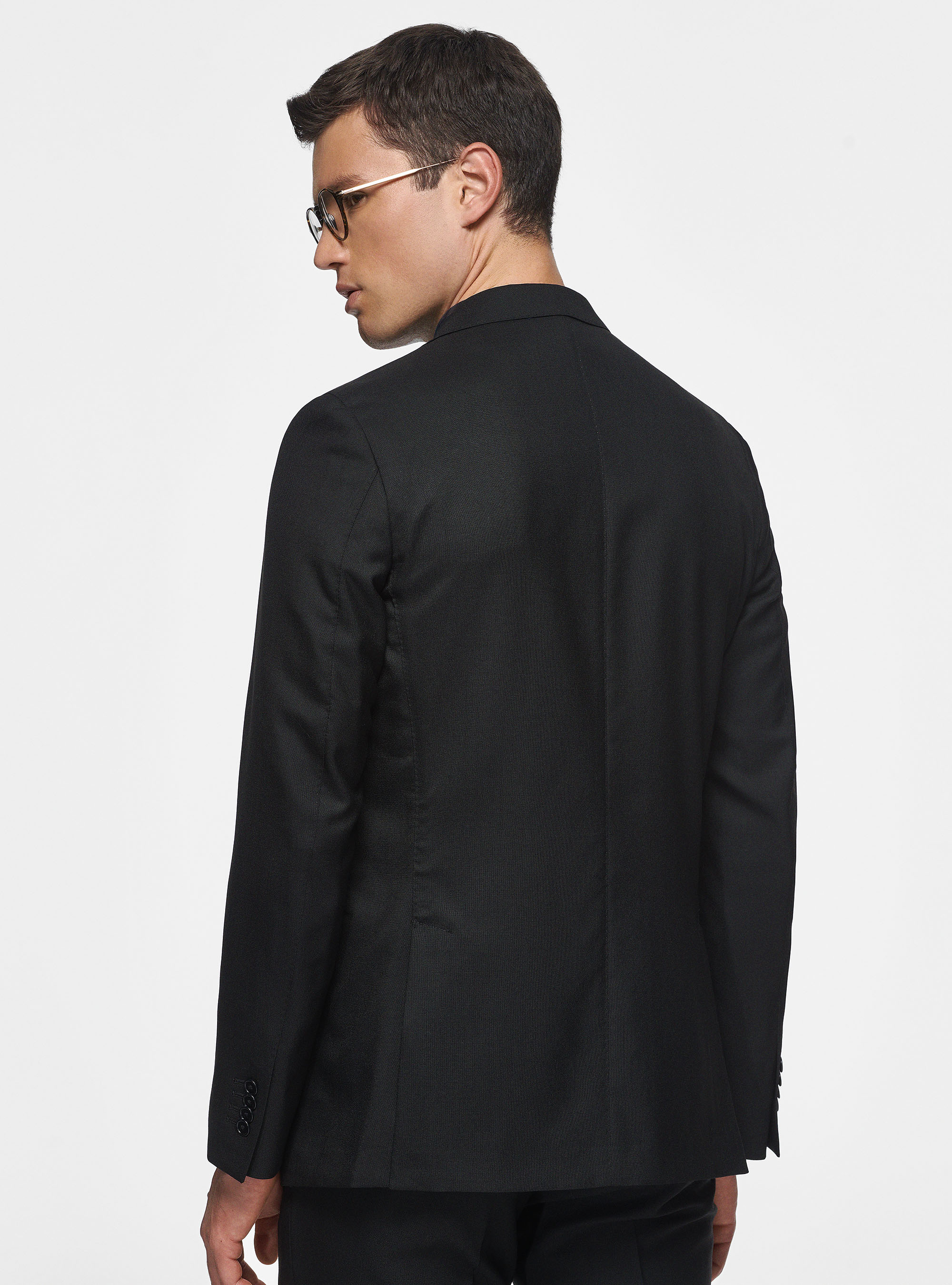 Giacca in pura lana Vitale Barberis Canonico, NERO