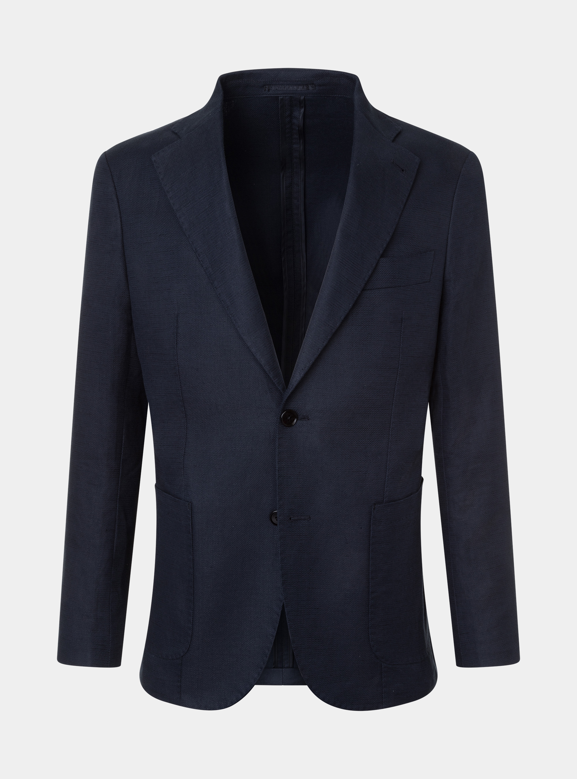 Giacca in lino e cotone, BLU NAVY