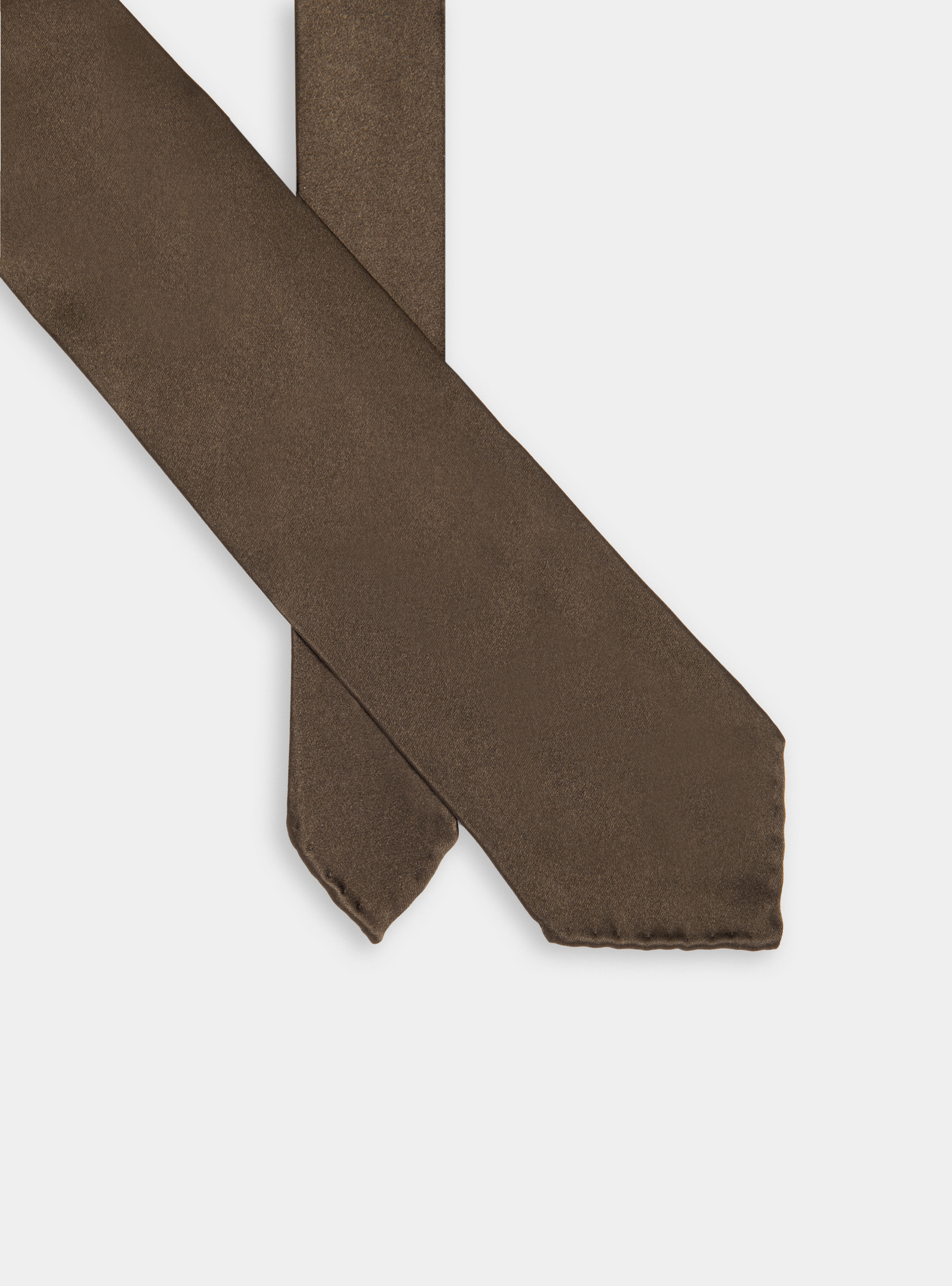 Cravatta tinta unita in pura seta, VERDE