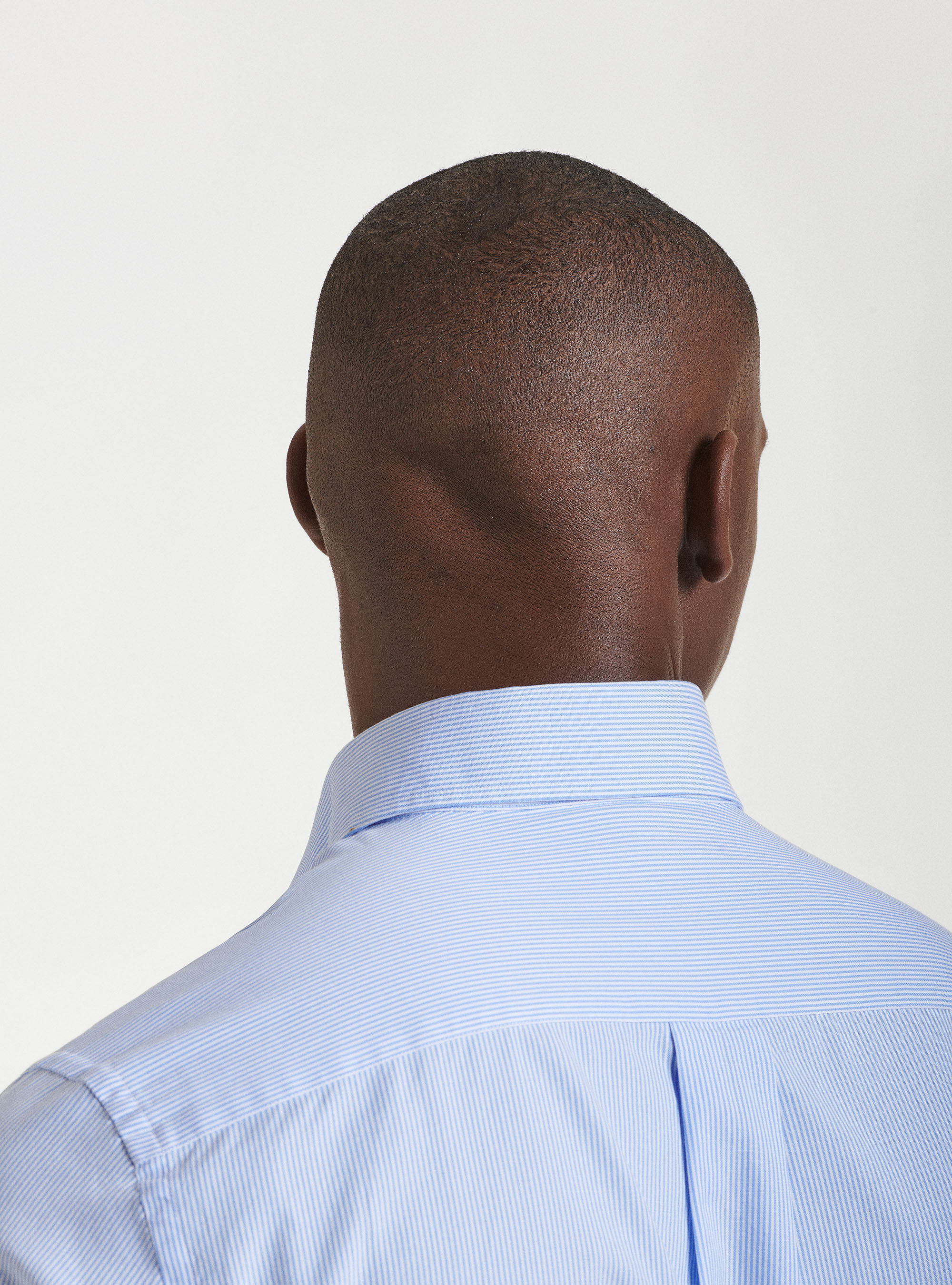 Double twisted cotton oxford button-down collar shirt, LIGHT BLUE