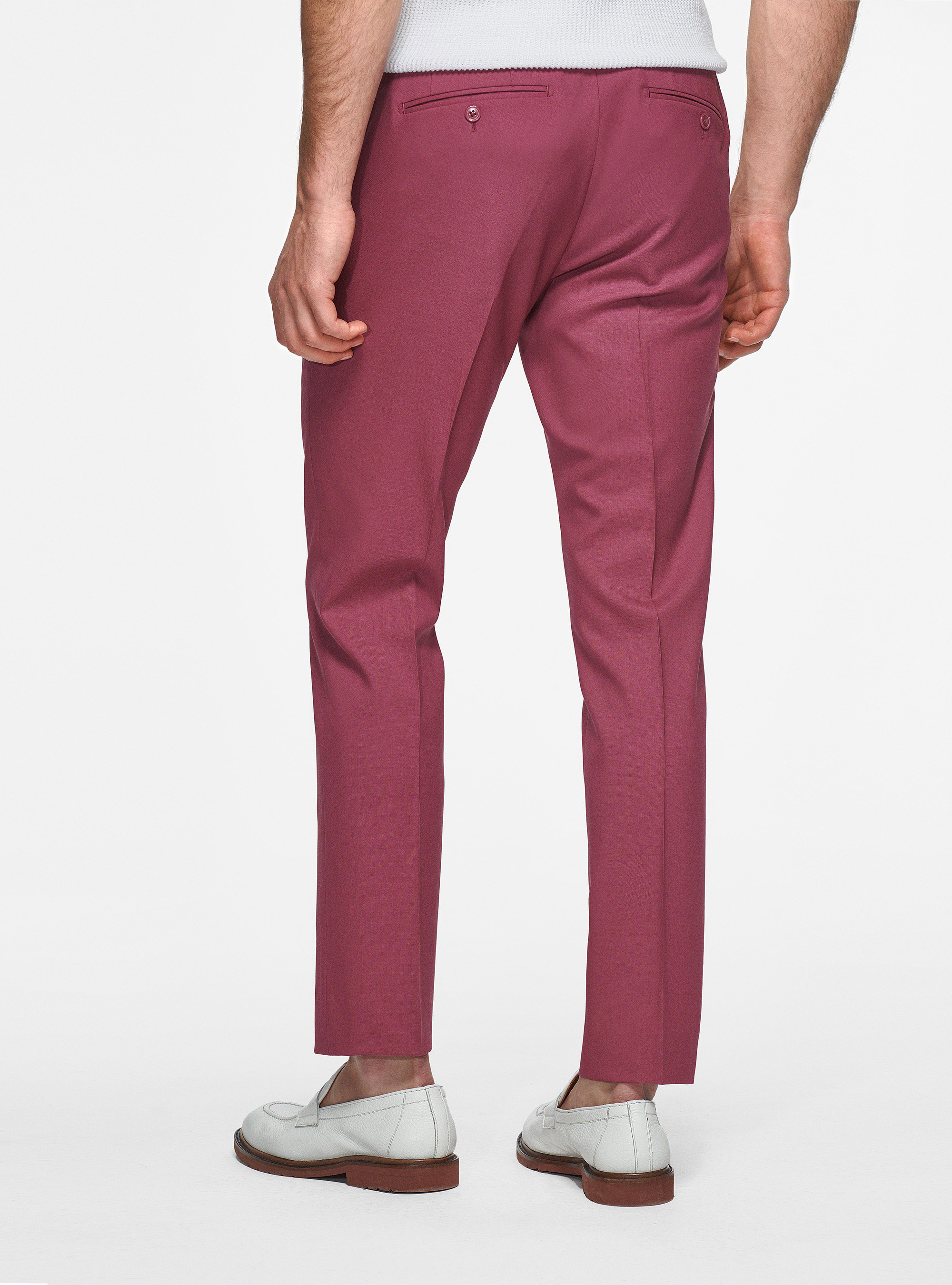 Pantaloni in pura lana Vitale Barberis Canonico, CIPOLLA