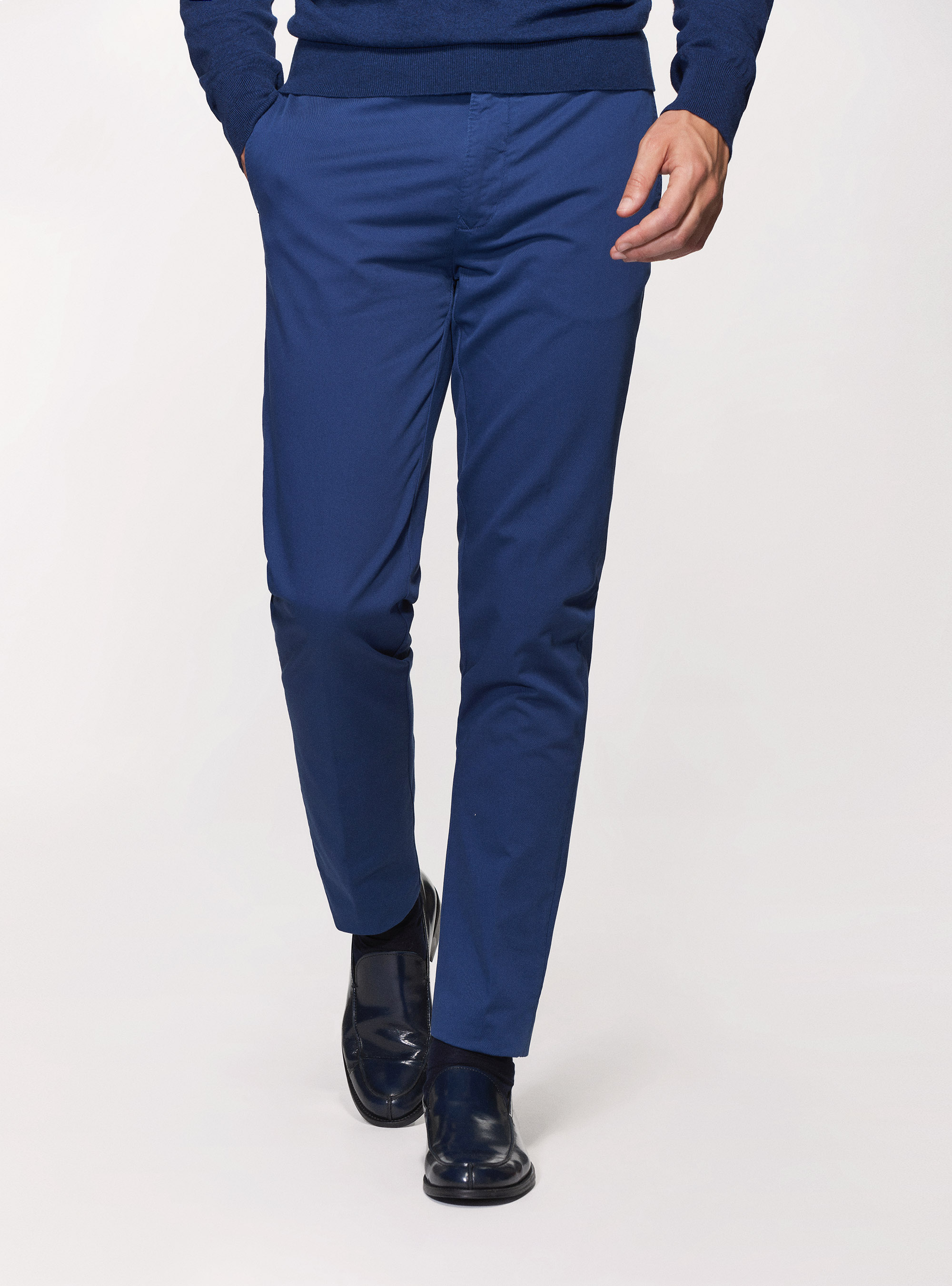 Gutteridge Uomo Abbigliamento Pantaloni e jeans Pantaloni Pantaloni eleganti Pantalone in lana stretch quadretto blue 