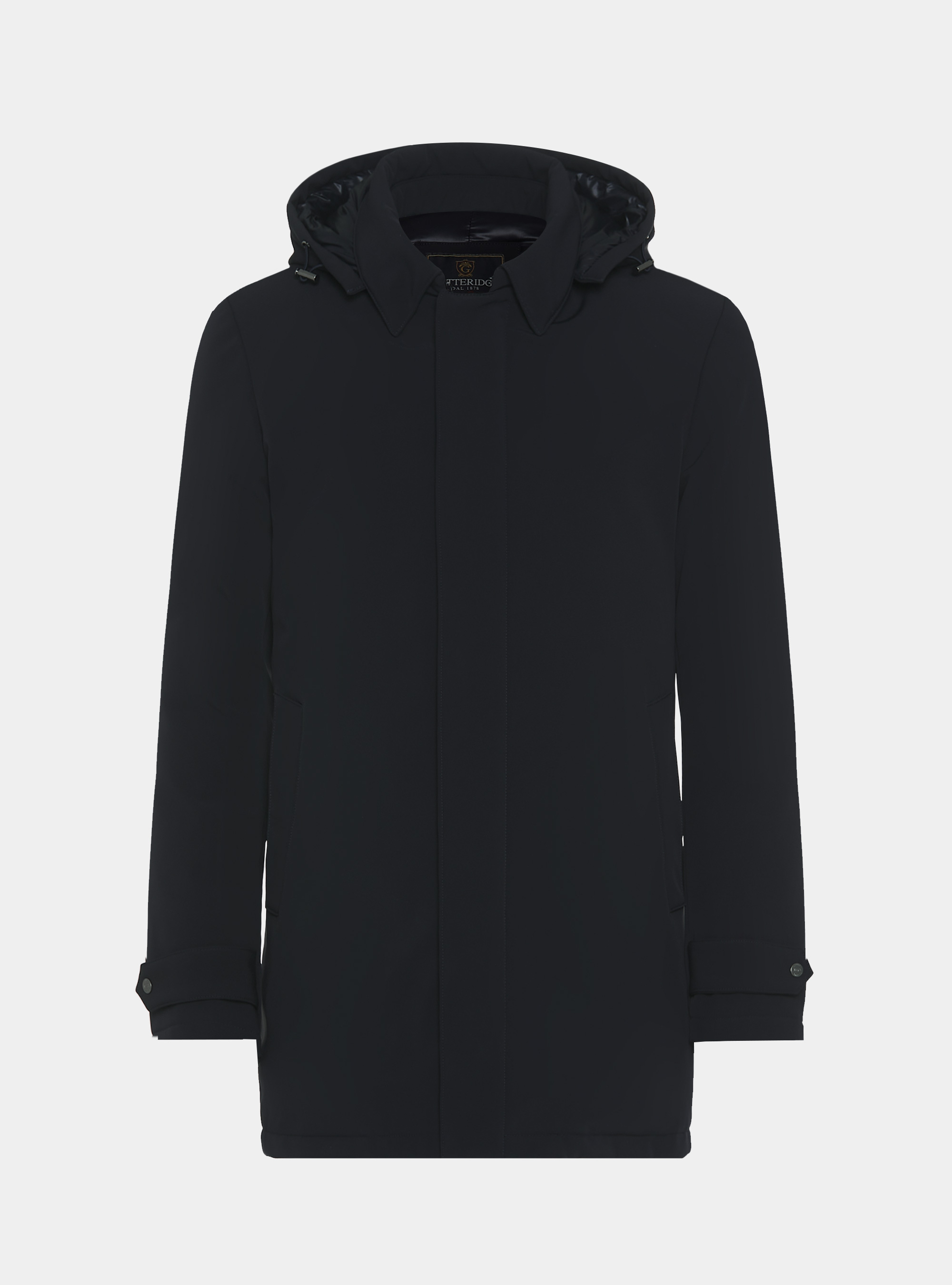 Parka tecnico con cappuccio, BLU NAVY